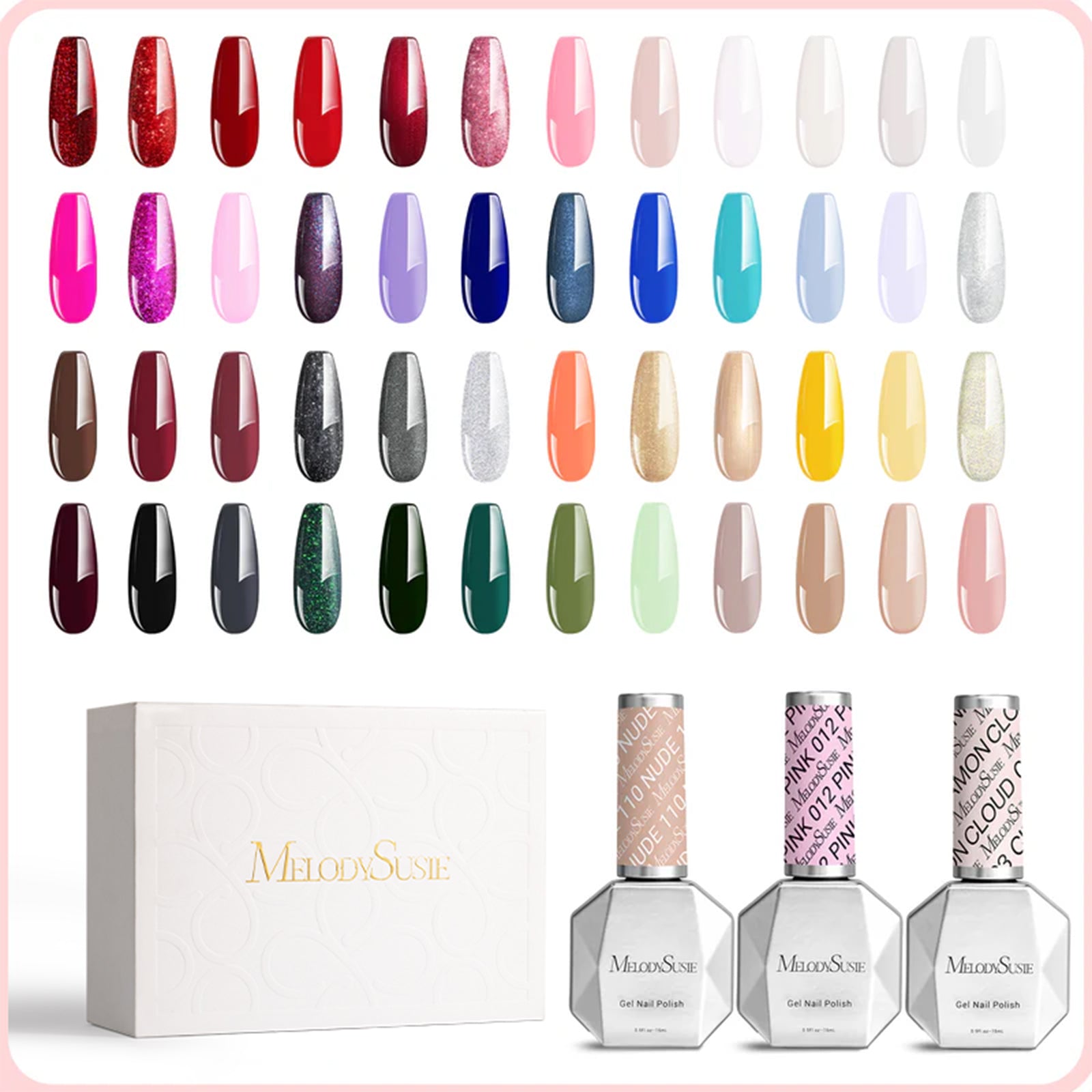 15ml TPO-Free Thick Gel Nail Polish Gift Box - 48 Colors