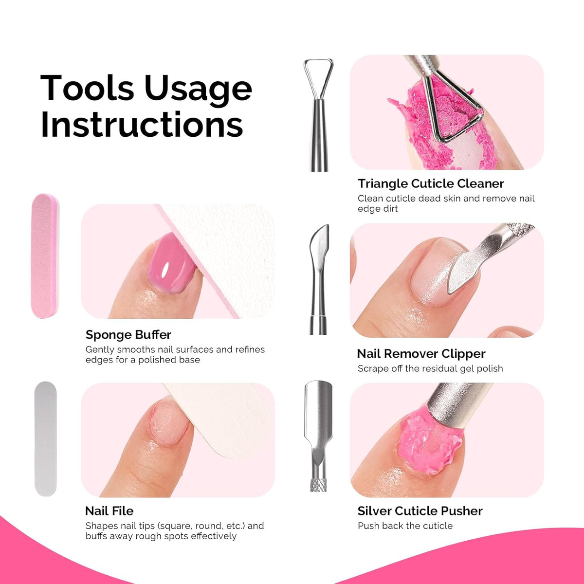 Gel Nail Polish Remover with Manicure Remover Kit