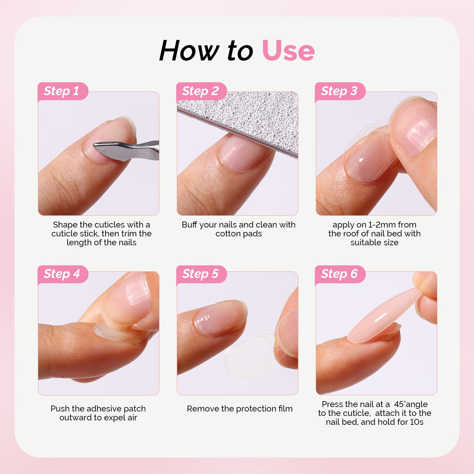 MelodySusie Nail Adhesive Tabs for Press On Nails