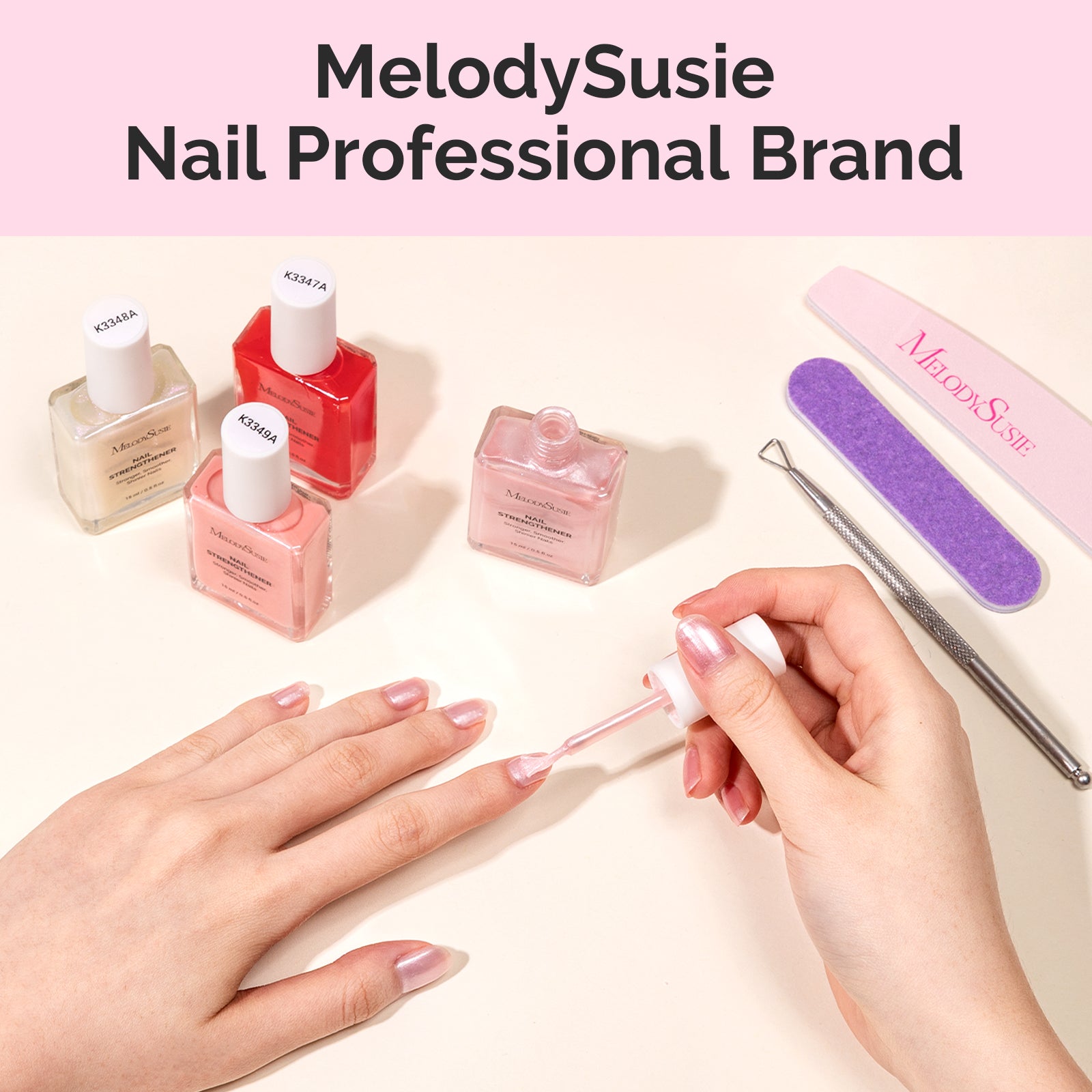 Nail Strengthener and Growth Treatment, 2-in-1 Ridge Filling Base Coat & Glossy Concealer Polish 15ml 0.5 Fl Oz