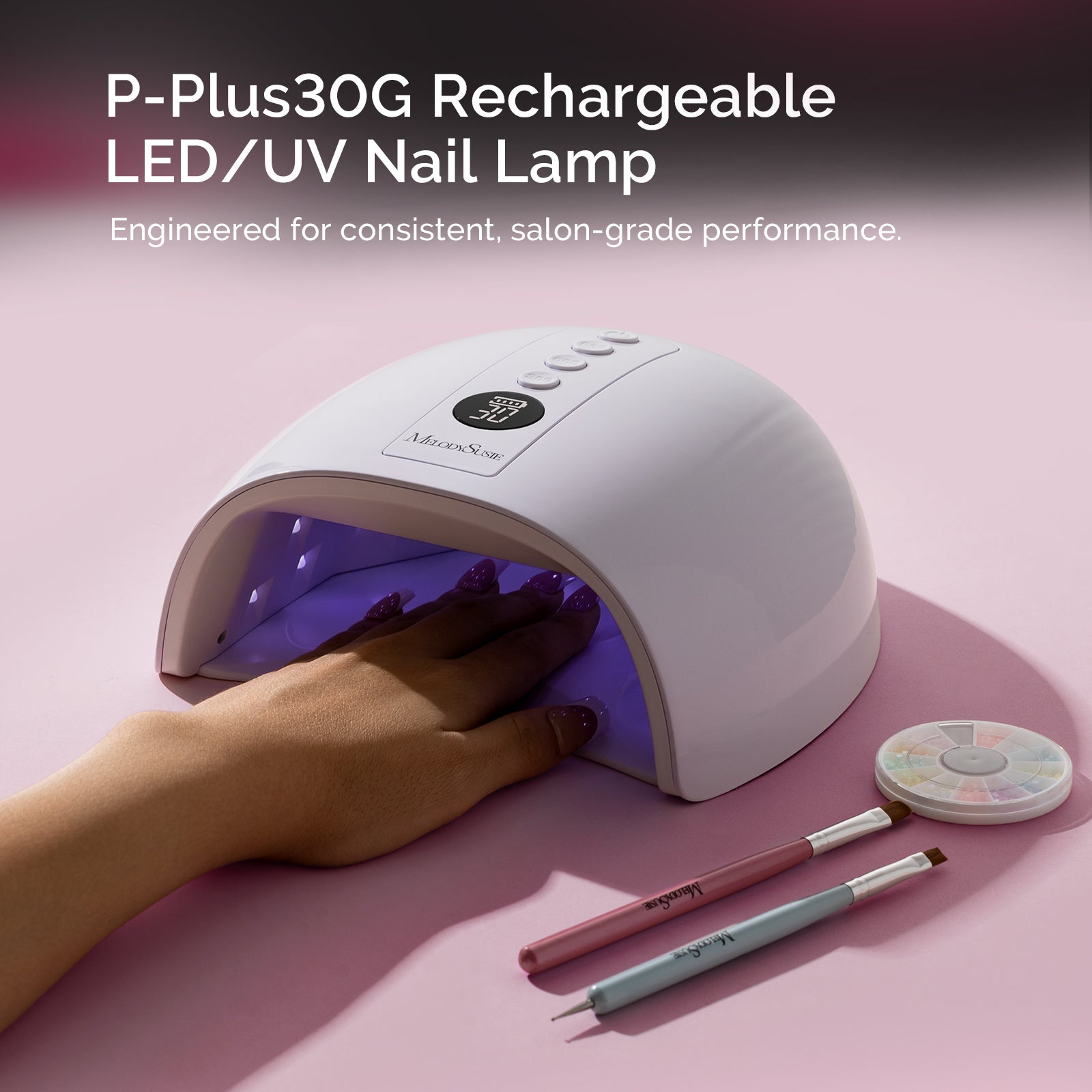 Melodysusie x Prettyndivine SC300F Nail Drill & P-Plus30G Nail Lamp Gift Box