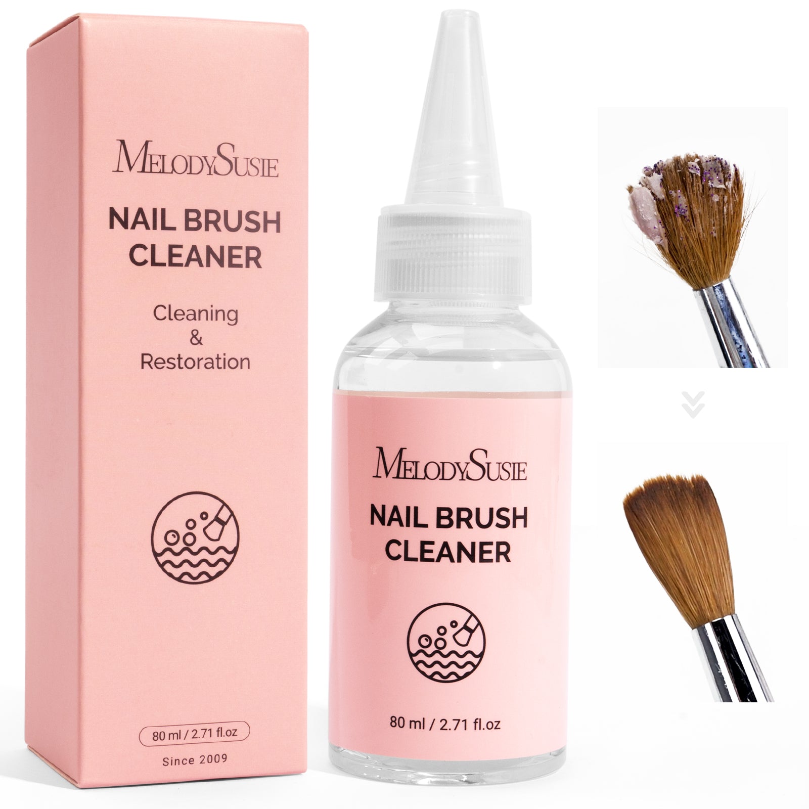 Acrylic Gel Nail Brushes Cleaning & Restoration Wax and Gel Removing Solution