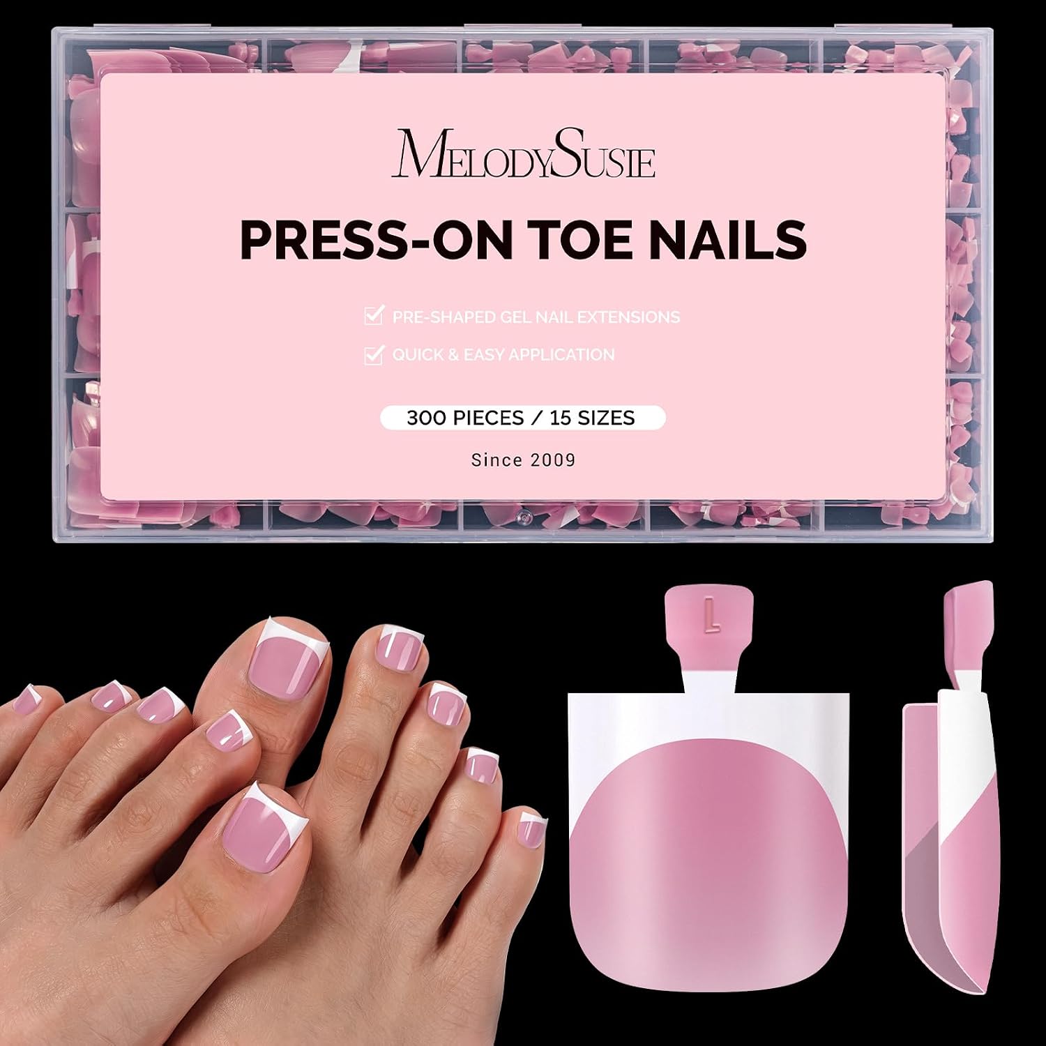 Acrylic Full Cover Toe Nail Tips