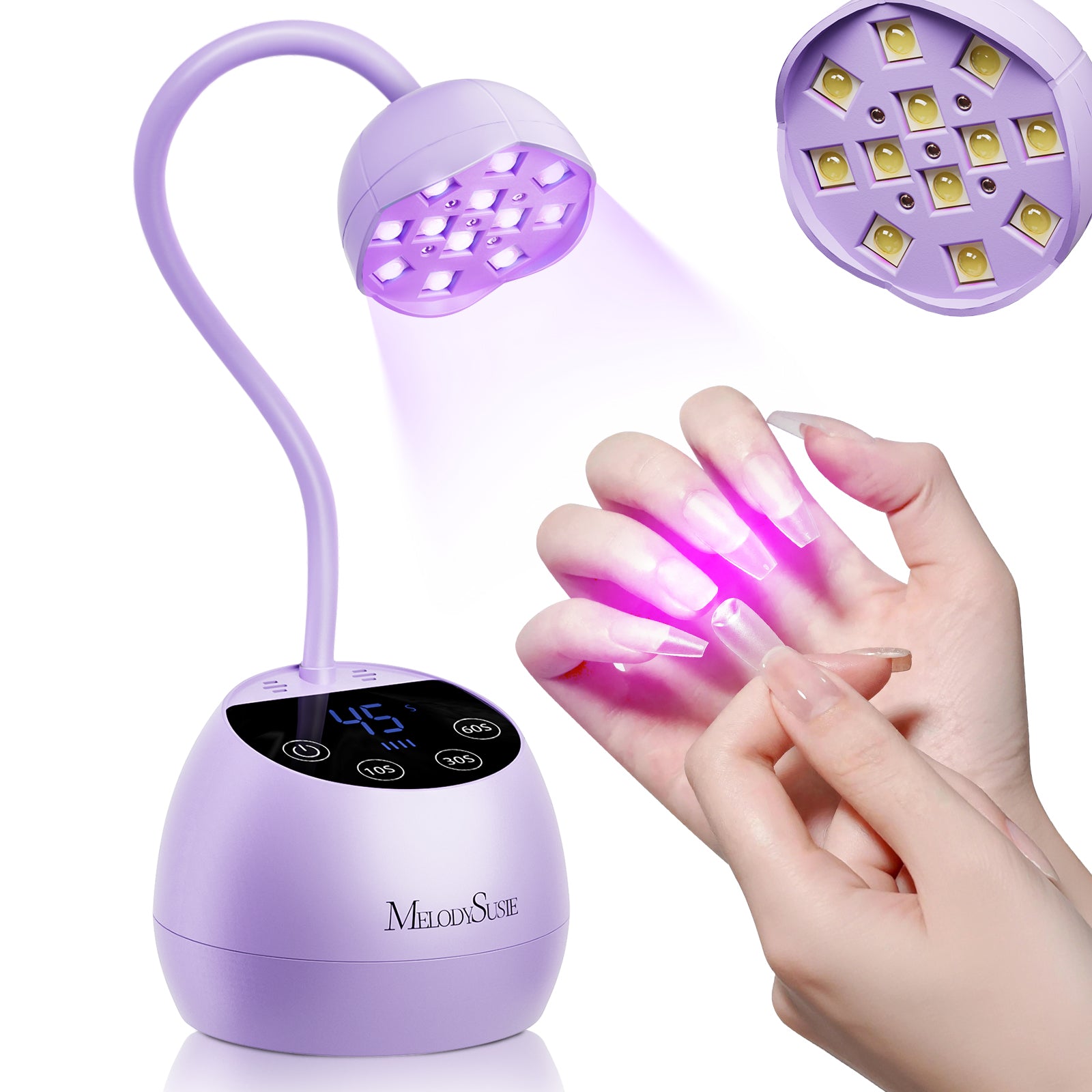 (US ONLY) P-ArtM2 Gooseneck Cordless UV Nail Lamp - Purple