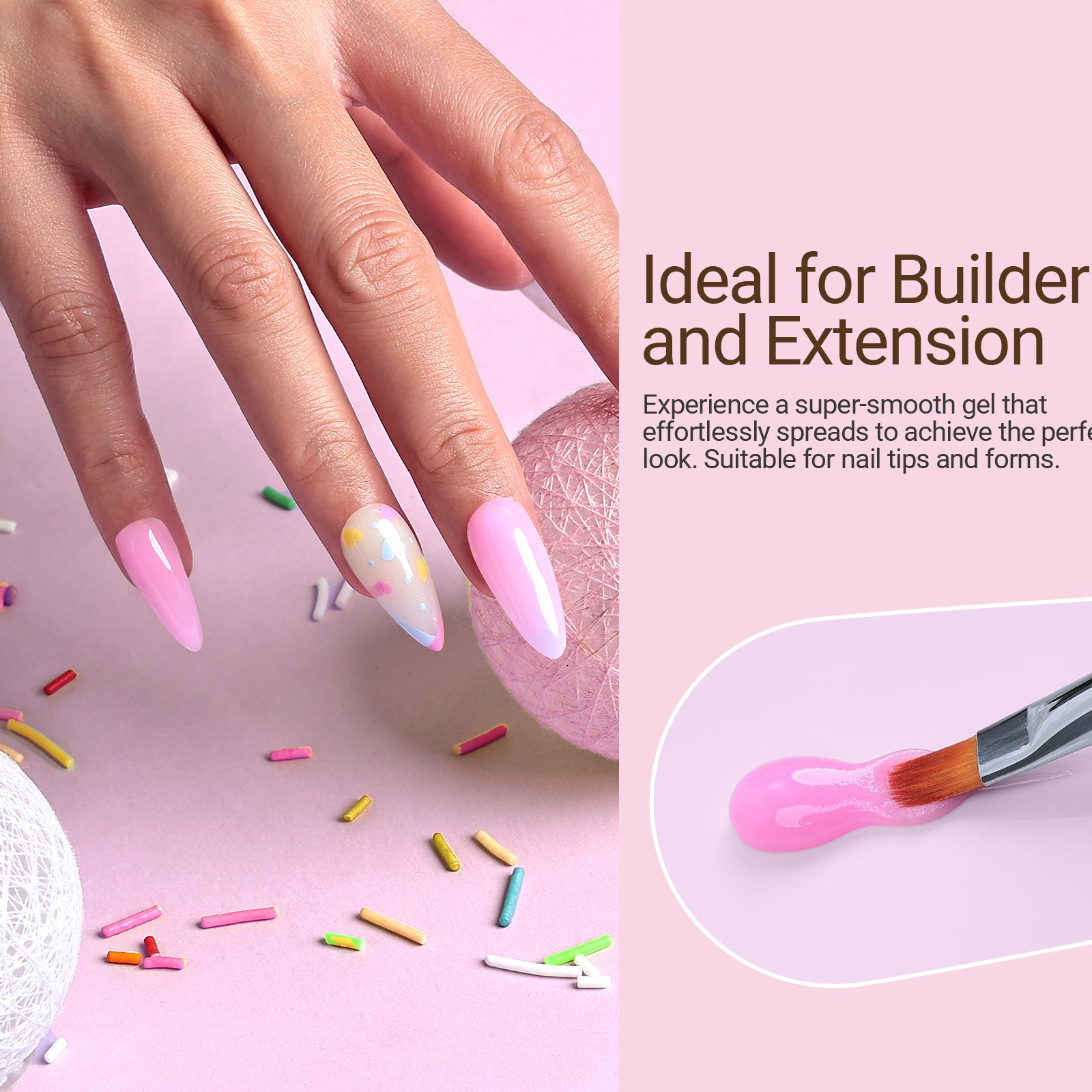 6 Colors Poly Nail Extension Gel Kit