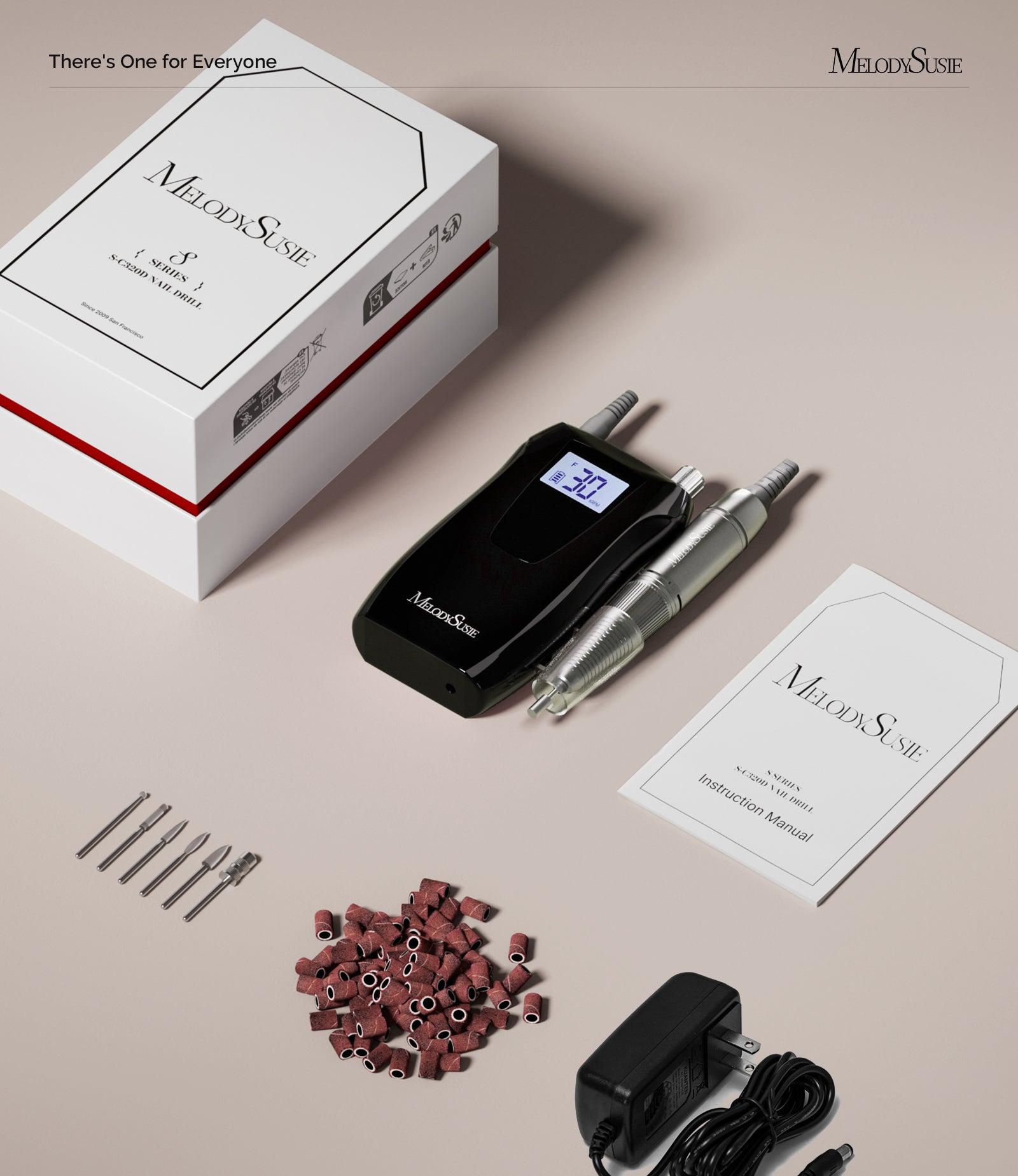 Selene(SC320D) Rechargeable Nail Drill 30,000 RPM (Black)