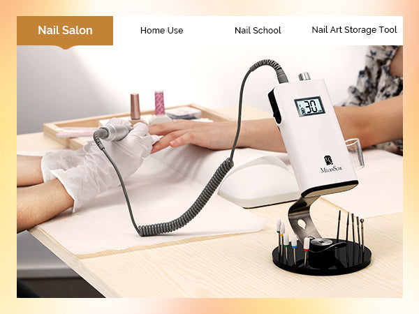 Nail Drill Machine Holder with 10 Holes Nail Drill Bits