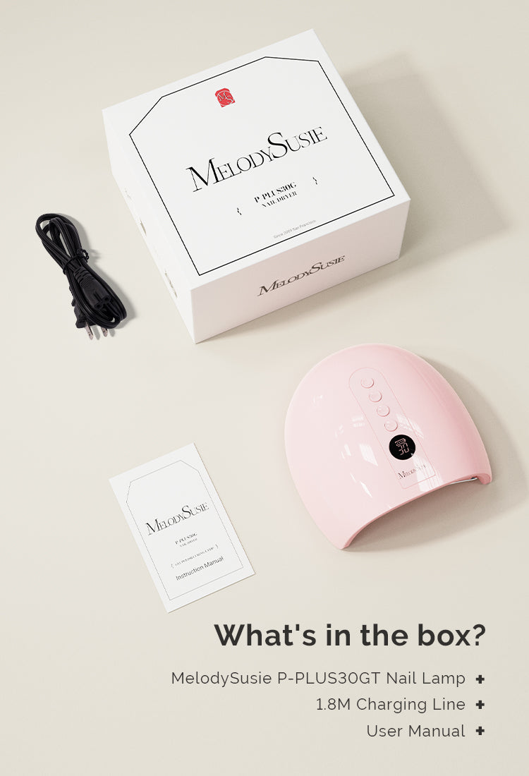 New Upgraded P-PLUS30GT Rechargeable Cordless UV/LED Nail Lamp - Pink