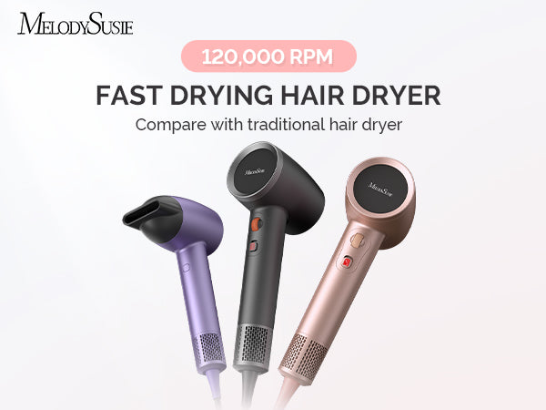 Professional Portable Ionic Hair Dryer 120,000 RPM - Pink (US ONLY)