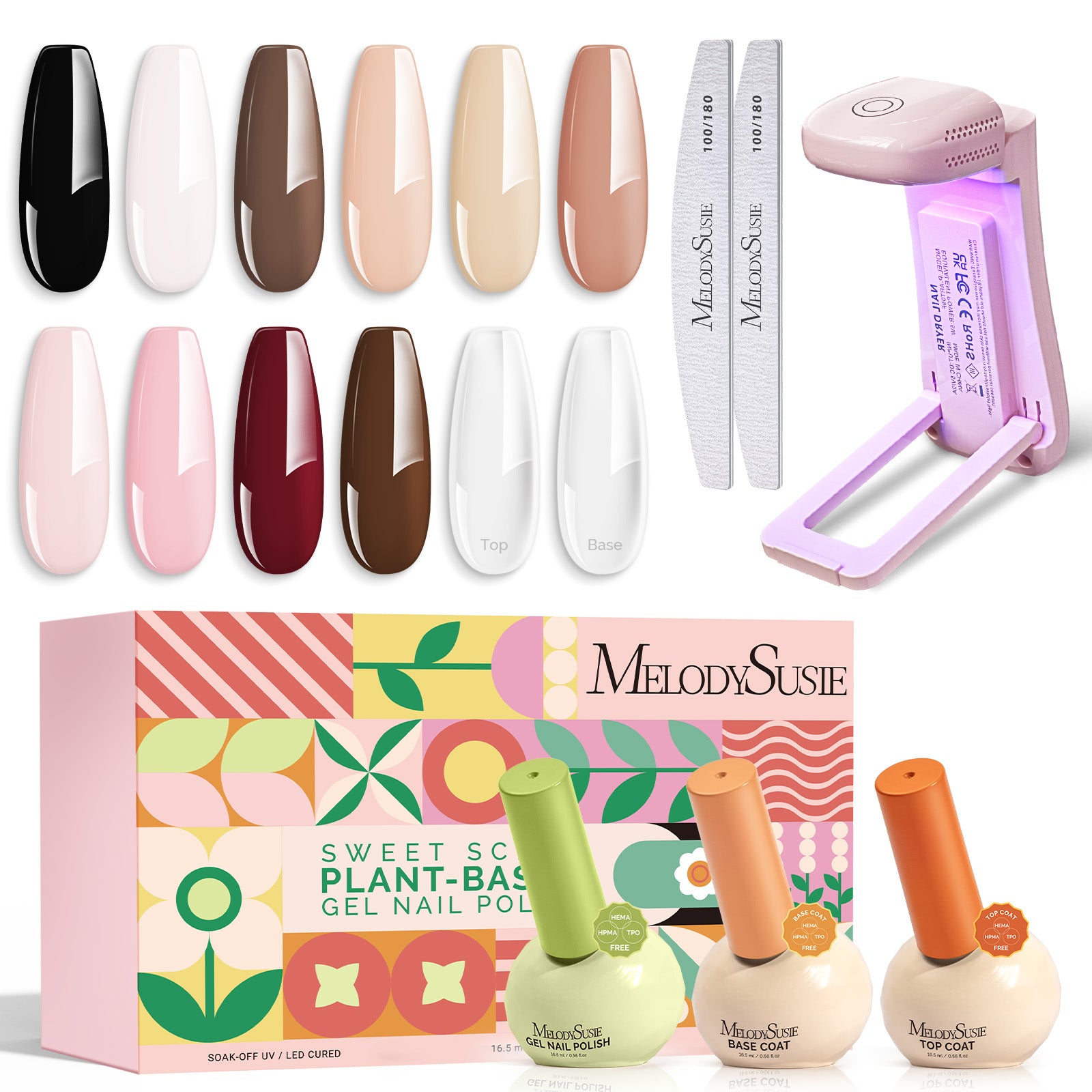 Plant-Based HEMA-Free & HPMA-Free & TPO-Free Gel Nail Polish Set - Pin