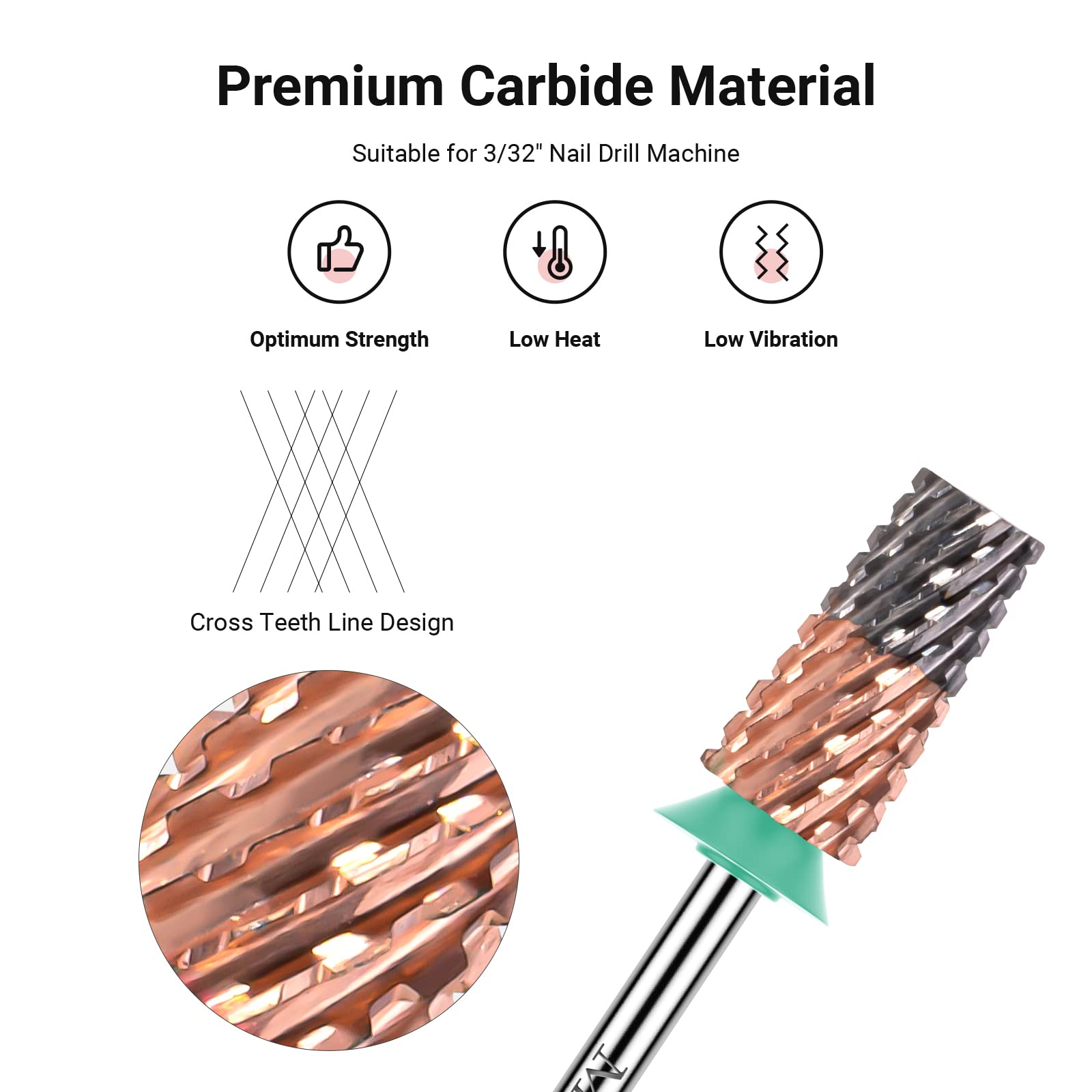 Large Tapered Barrel Tungsten Carbide Nail Drill Bits