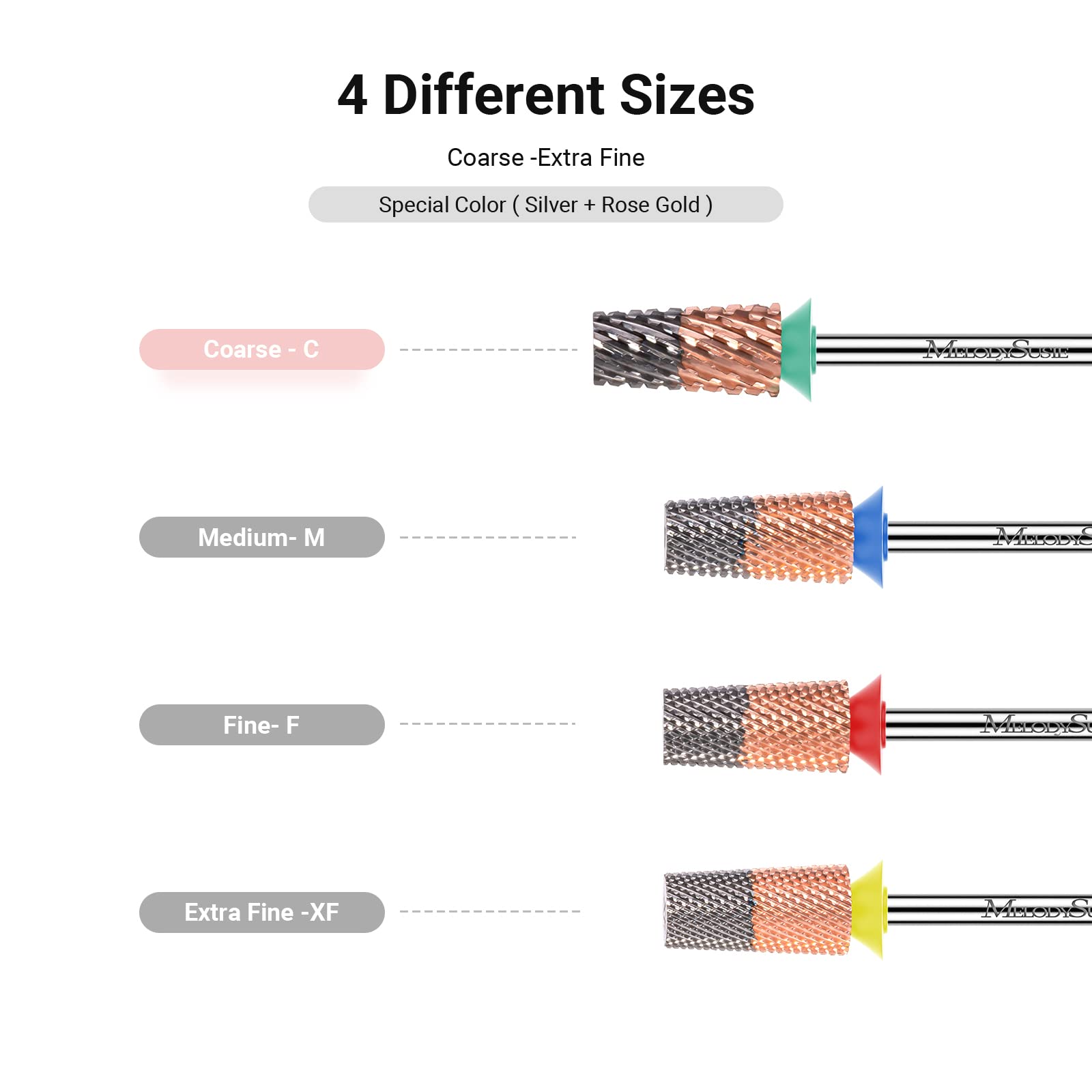 Large Tapered Barrel Tungsten Carbide Nail Drill Bits