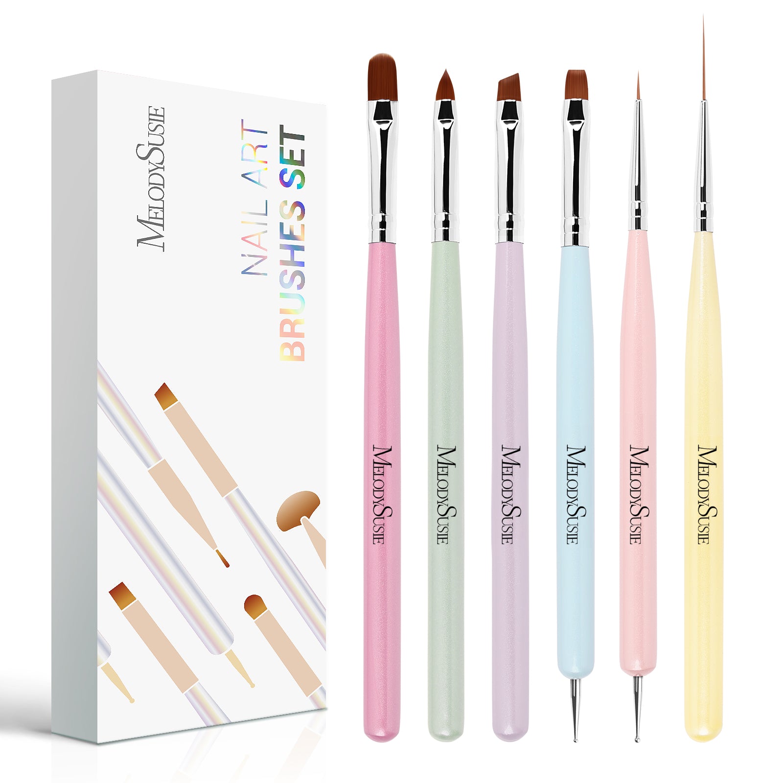 WOKOTO 5Pcs Nail Art Brush Pens Set Nail Ombre Gradient Liner Brushes  French Nail Painting Brushes Acrylic Brushes For Uv Gel Nail Art Polish  Brushes Kit With Wood Handle : Amazon.in: Beauty