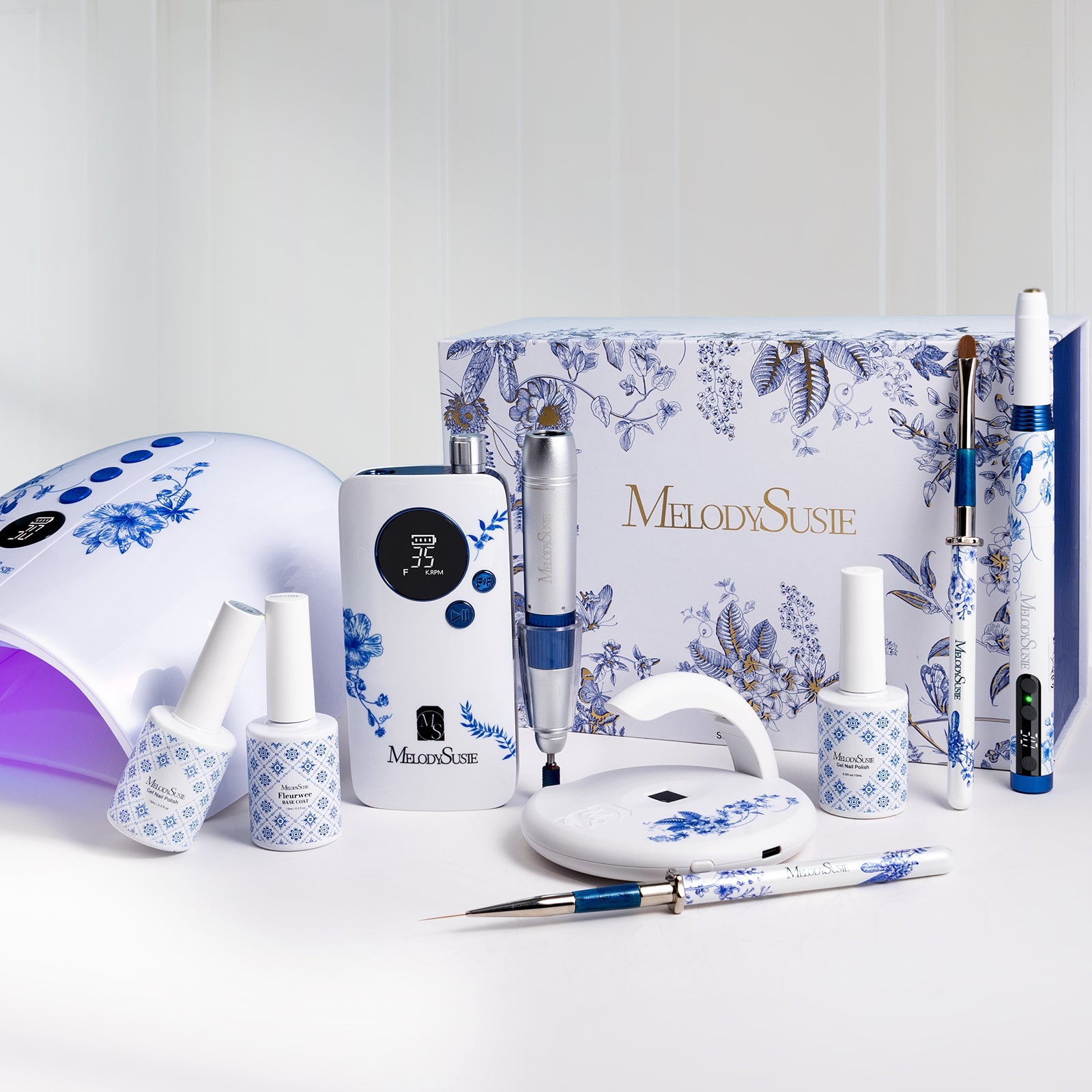 Melodysusie x Prettyndivine SC300F Nail Drill & P-Plus30G Nail Lamp Gi