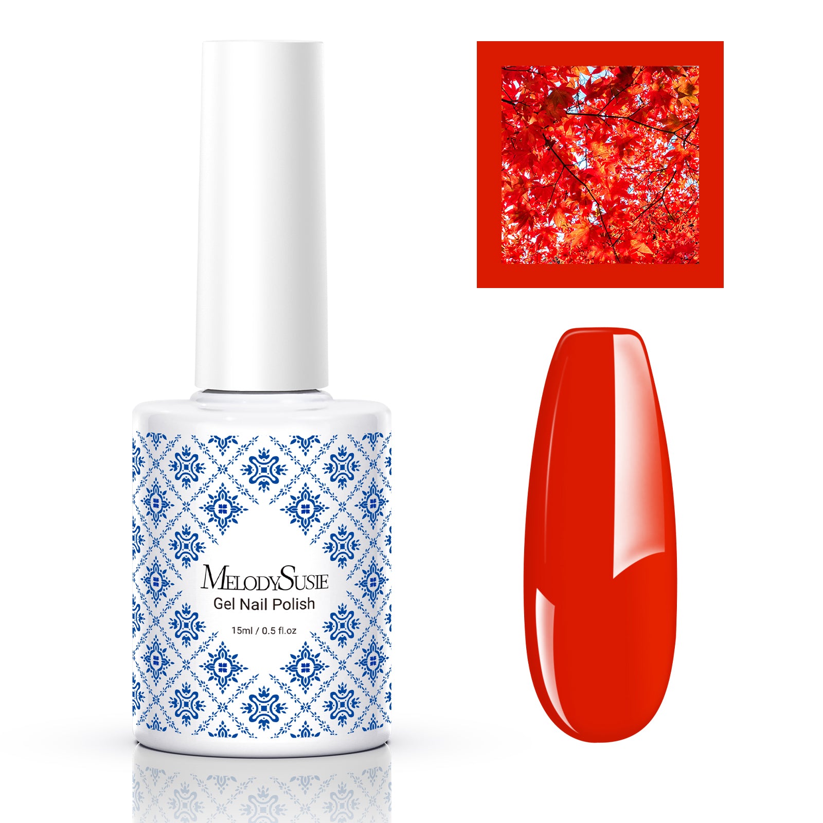Fleurwee Gel Nail Polish Plant-based 0.5 fl oz/15ml - P24 Maple Leaf Red