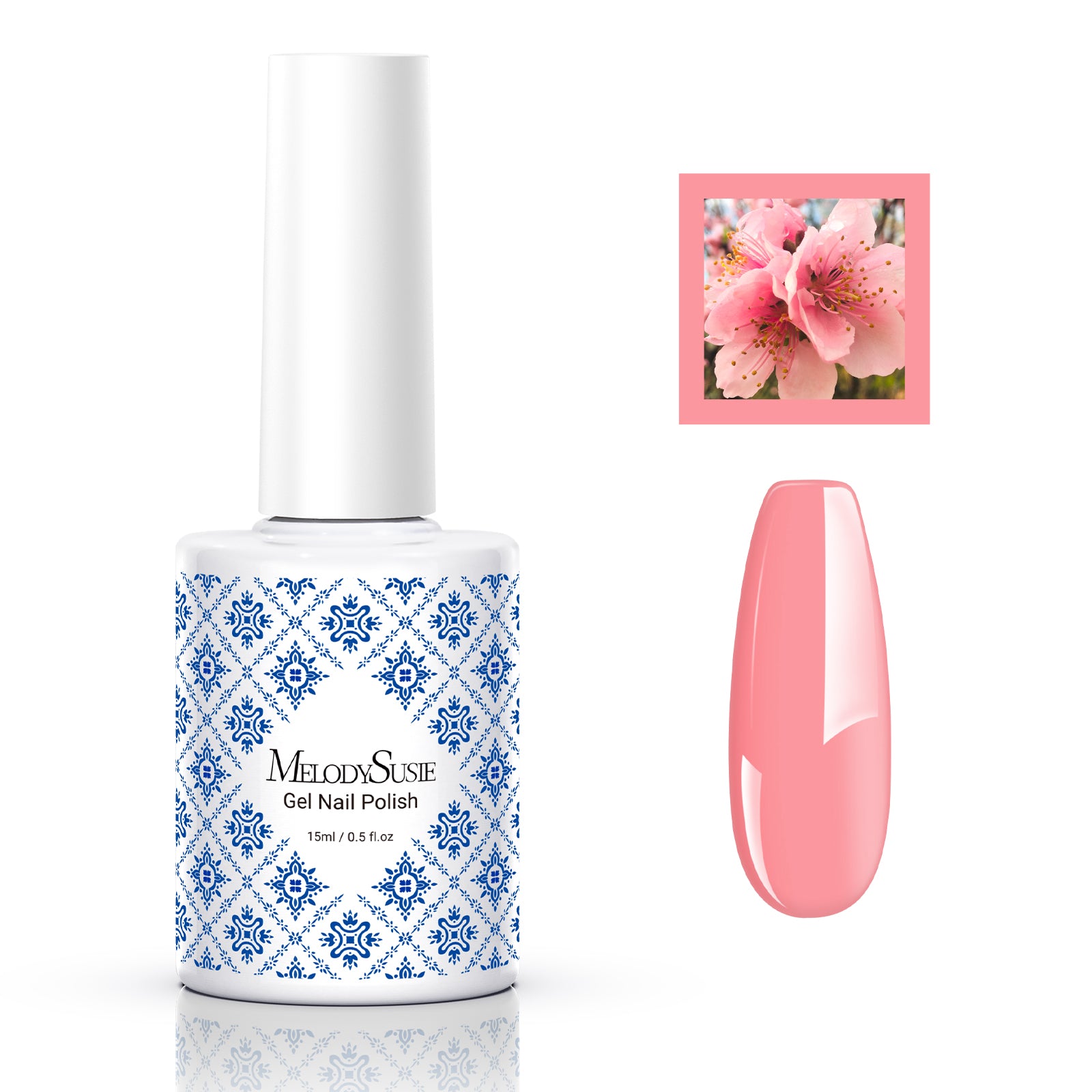 Fleurwee Gel Nail Polish Plant-based 0.5 fl oz/15ml - P54 Peach Blossom Pink