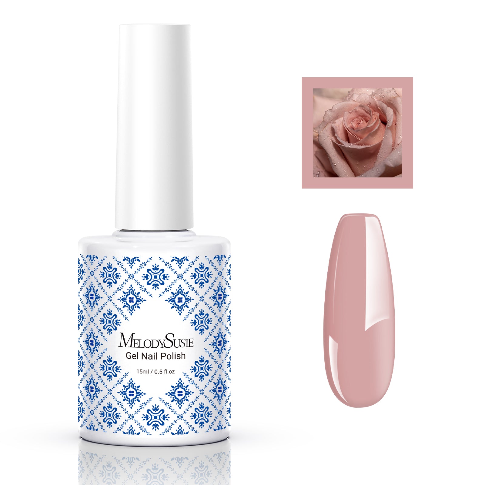 Fleurwee Gel Nail Polish Plant-based 0.5 fl oz/15ml - P57 Dried Rose Nude