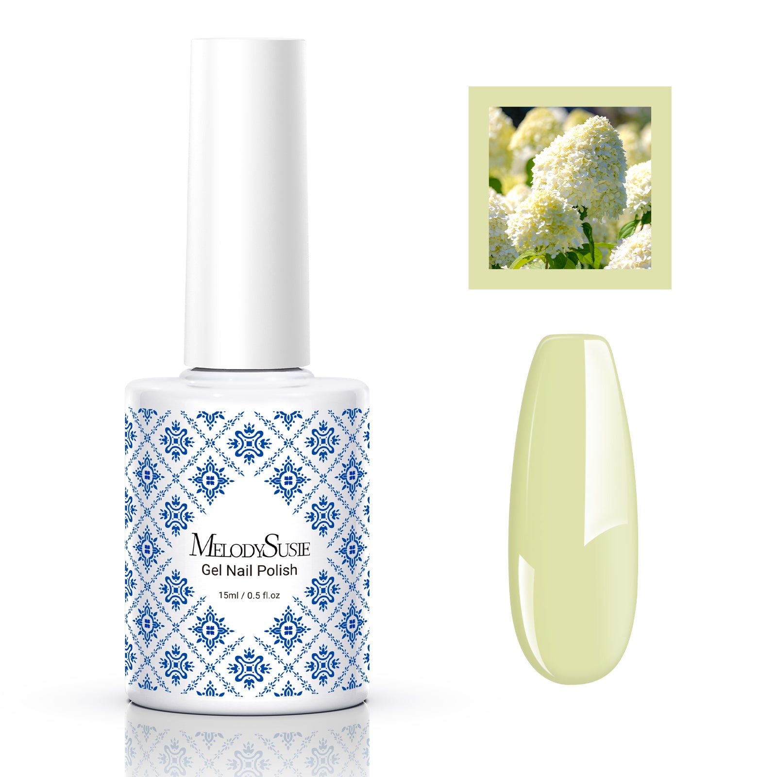 Fleurwee Gel Nail Polish Plant-based 0.5 fl oz/15ml - P61 Light Hydrangea Green