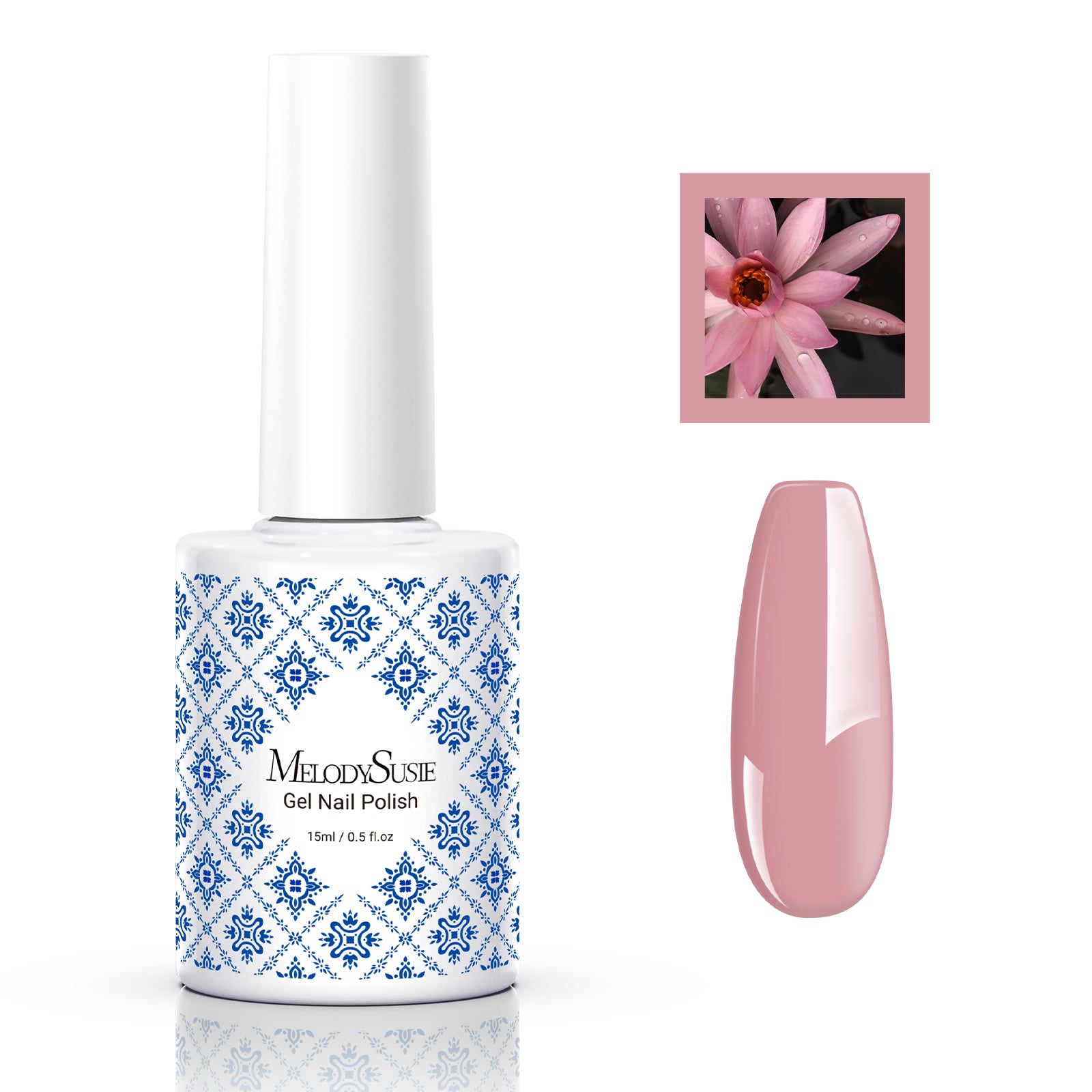 Fleurwee Gel Nail Polish Plant-based 0.5 fl oz/15ml - P63 Lotus Root Pink