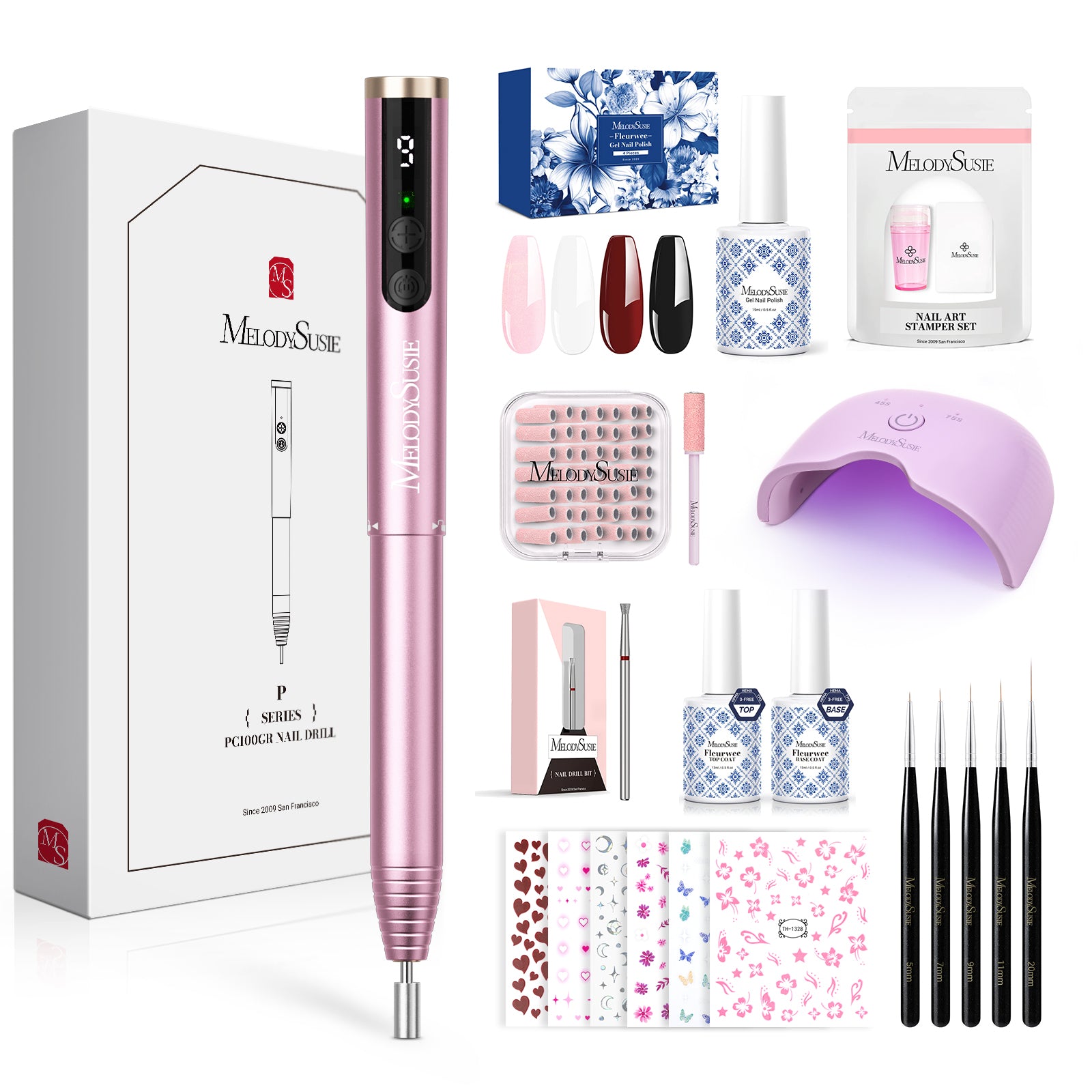 PocketNail PC100GR/PC100G Pen-Shaped Portable Nail Drill 20,000RPM