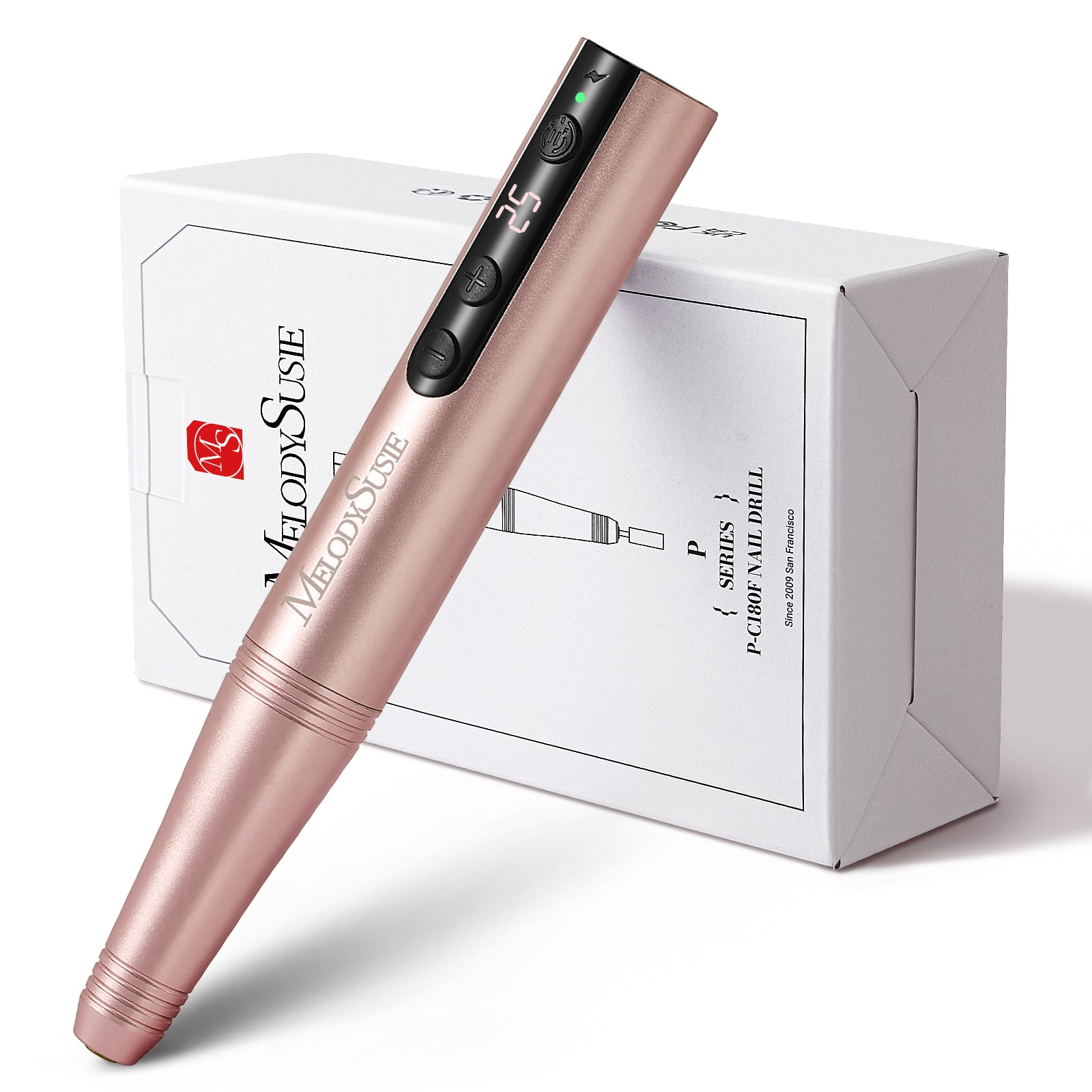 PC180F Portable Rechargeable Nail Drill 25000RPM (Gold)