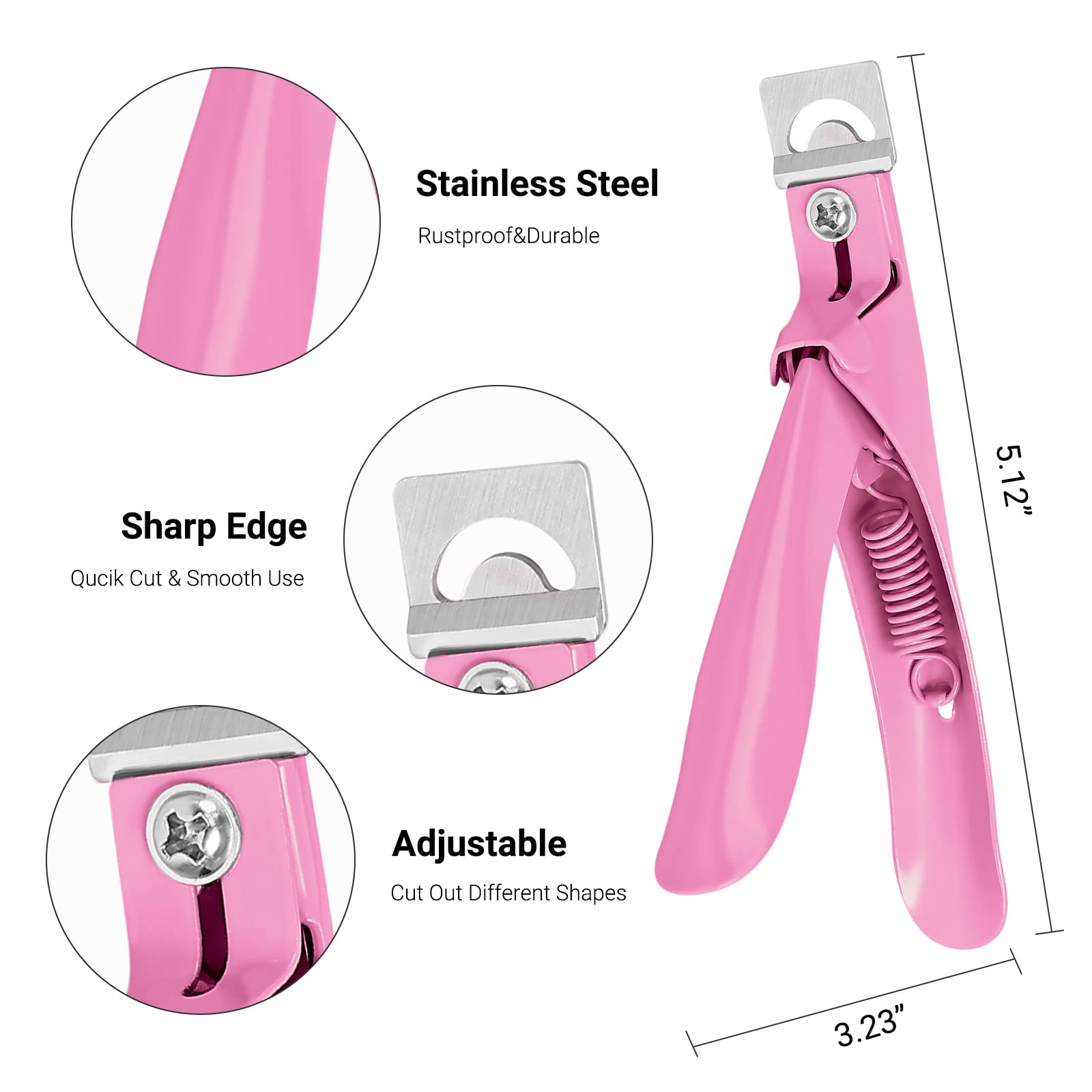 Stainless Steel Edge Cutter - Pink