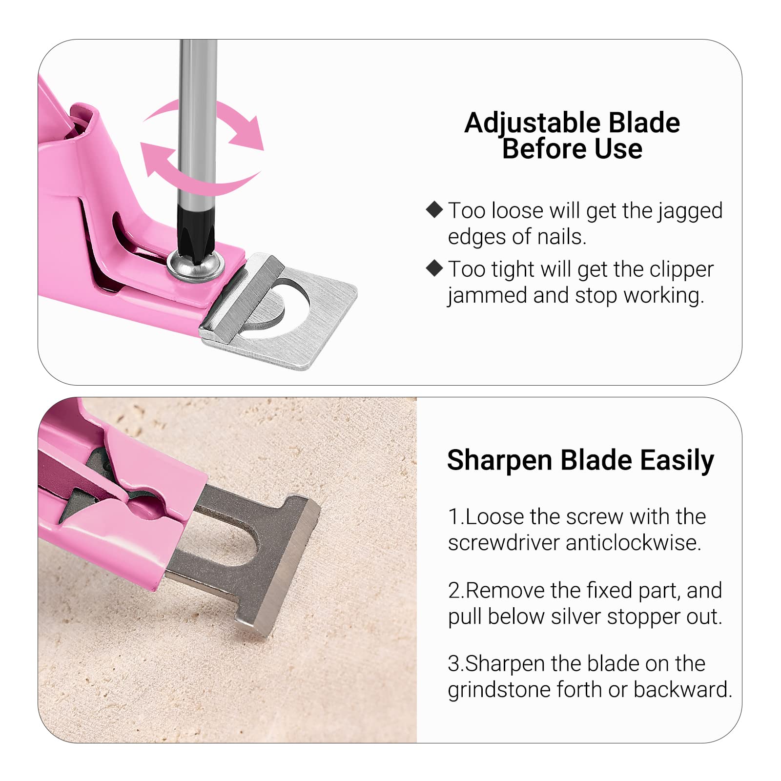 Stainless Steel Edge Cutter - Pink