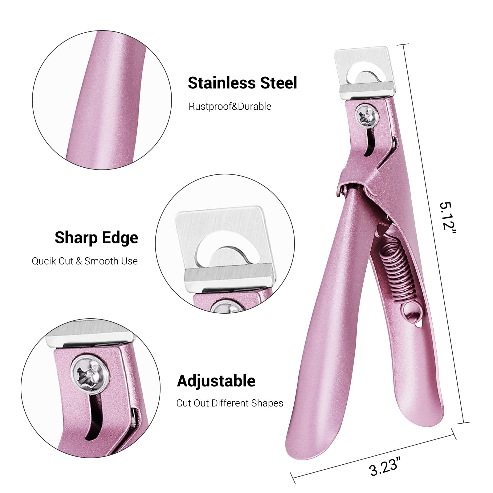 Stainless Steel Edge Cutter - Rose Gold