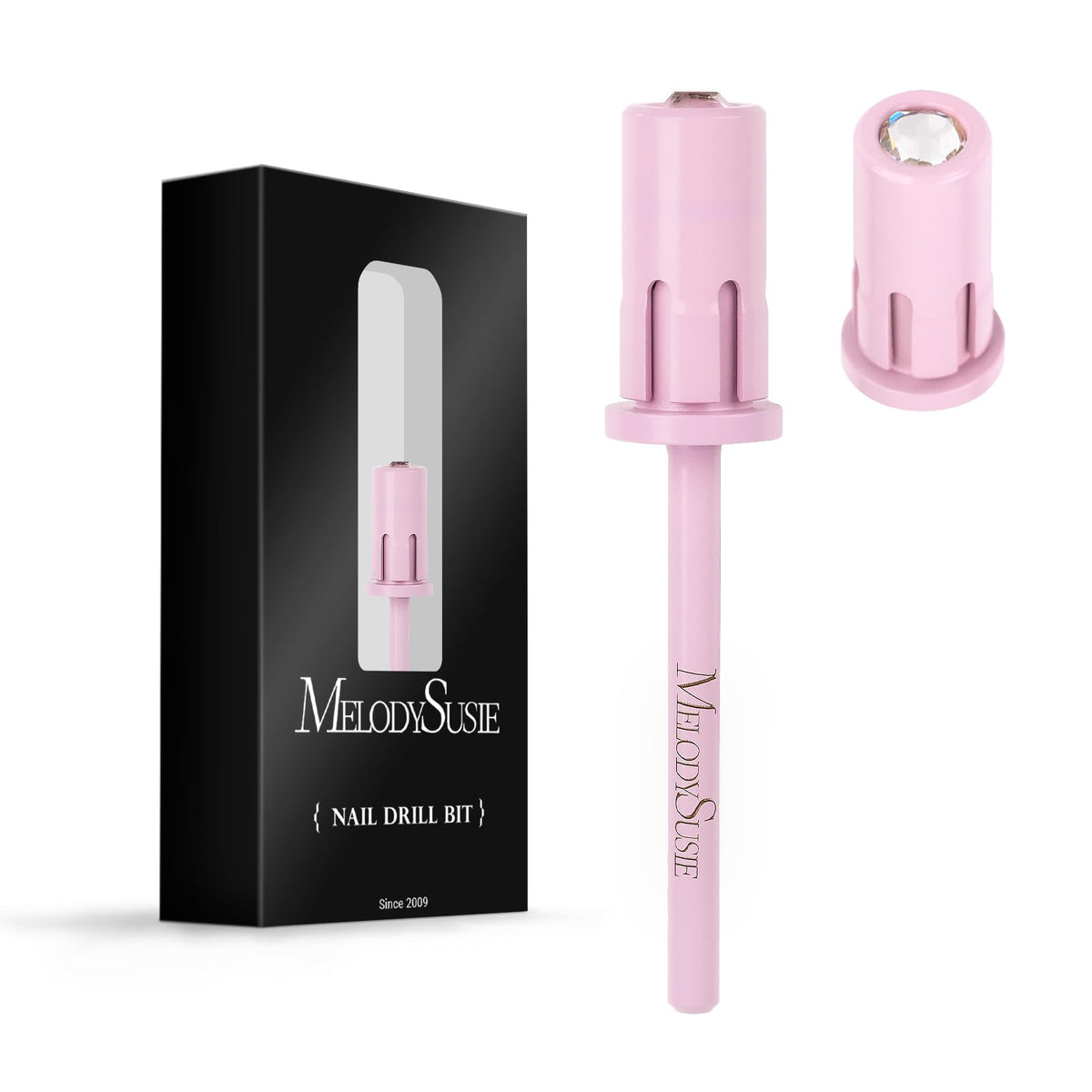 32 Bit Rose Crystal Top Mandrel Bit for Nails, 3/32'' Easy Off Nail Drill Bits for ...