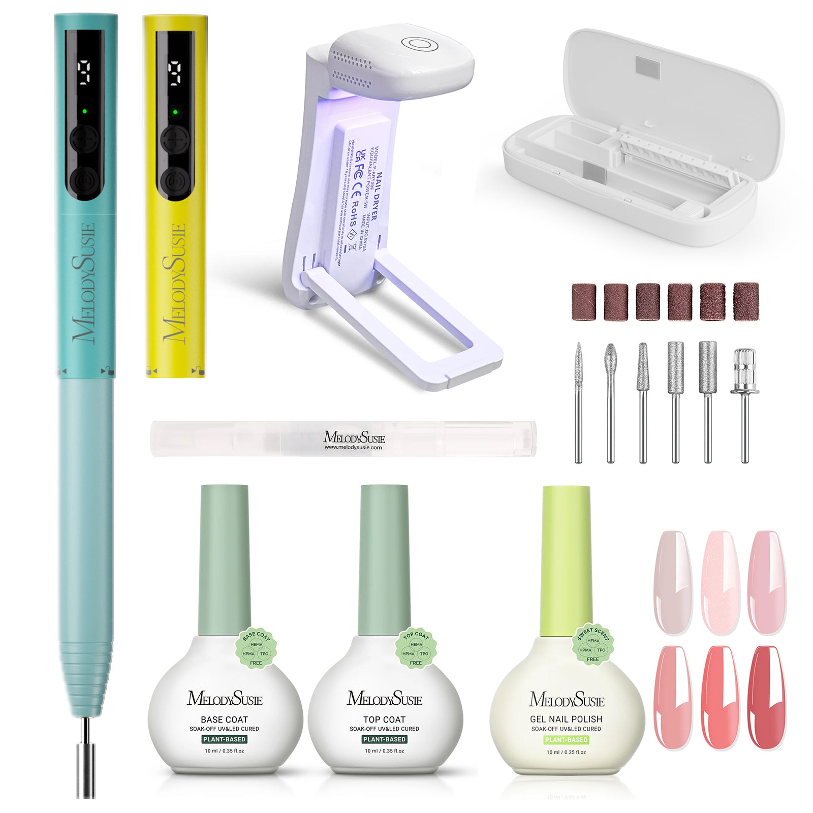 PocketNail PC100GR/PC100G Pen-Shaped Innovative Portable Rechargeable Nail Drill 20,000RPM