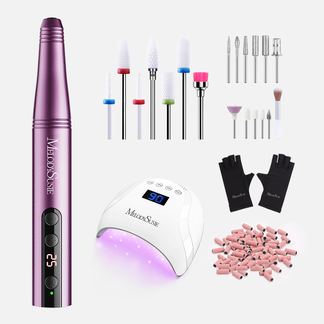 PC180F Portable Rechargeable Nail Drill 25000RPM (Beginner Kit)