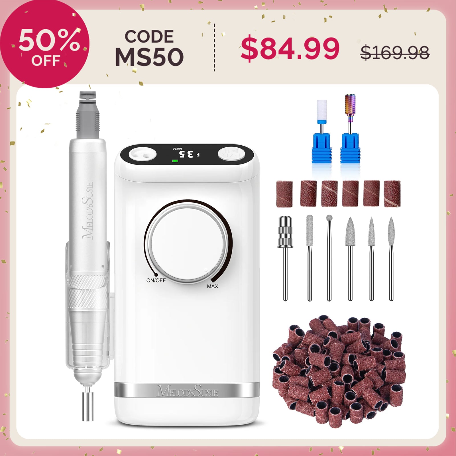 SM320G 35000RPM Rechargeable Nail Drill