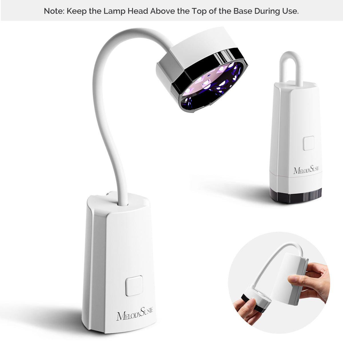 P-Art12A Foldable Cordless Motion-Sensor Gooseneck UV Nail Lamp
