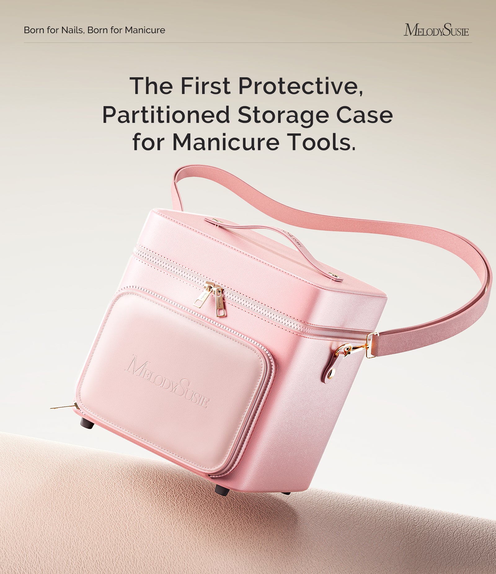 ManiCaddy Partitioned Storage Case for Manicure Tools