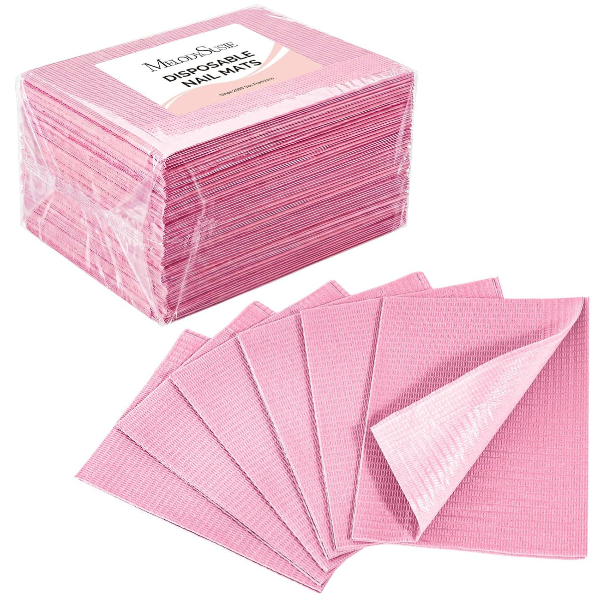 Disposable Nail Mats, 3-Ply Absorbent Nail Art Table Pads 50Pcs