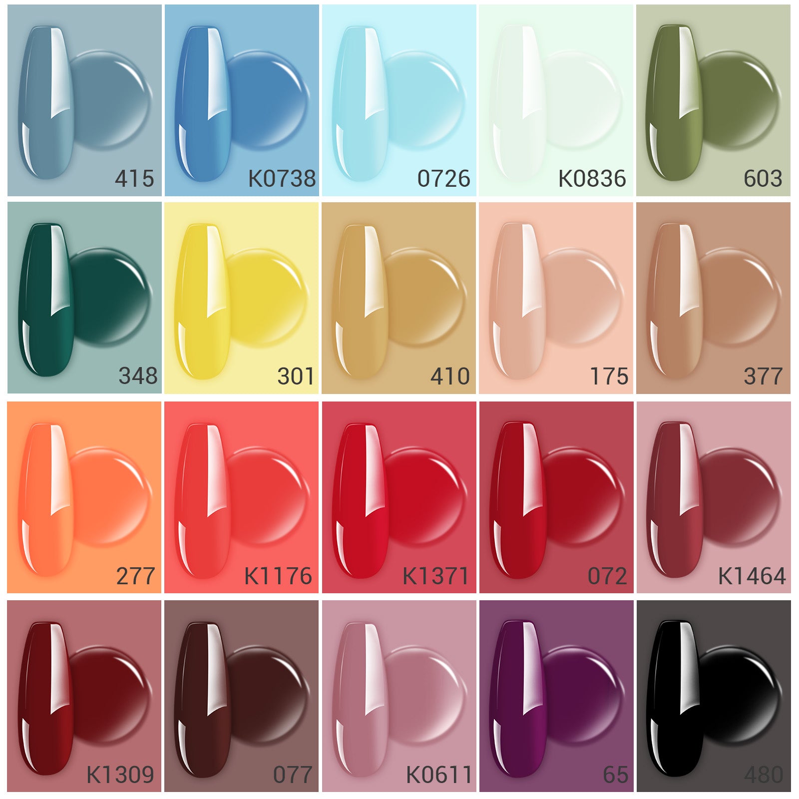 Fall & Winter 15ml Gel Nail Polish Set