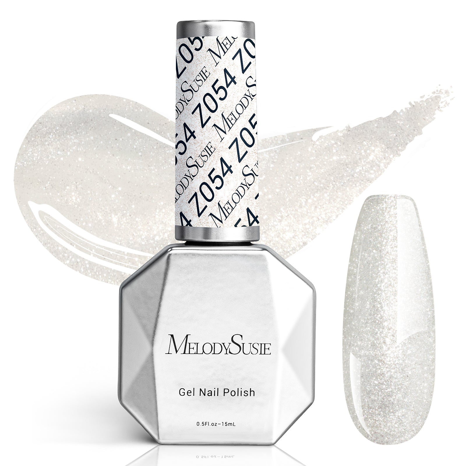 Z054 Starry White - Faster UV Curing Gel Nail Polish 0.5 fl oz/15ml