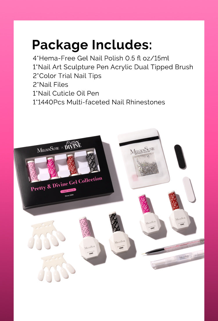 MelodySusie & PrettynDivine Hema-Free Gel Nail Polish Gift Box