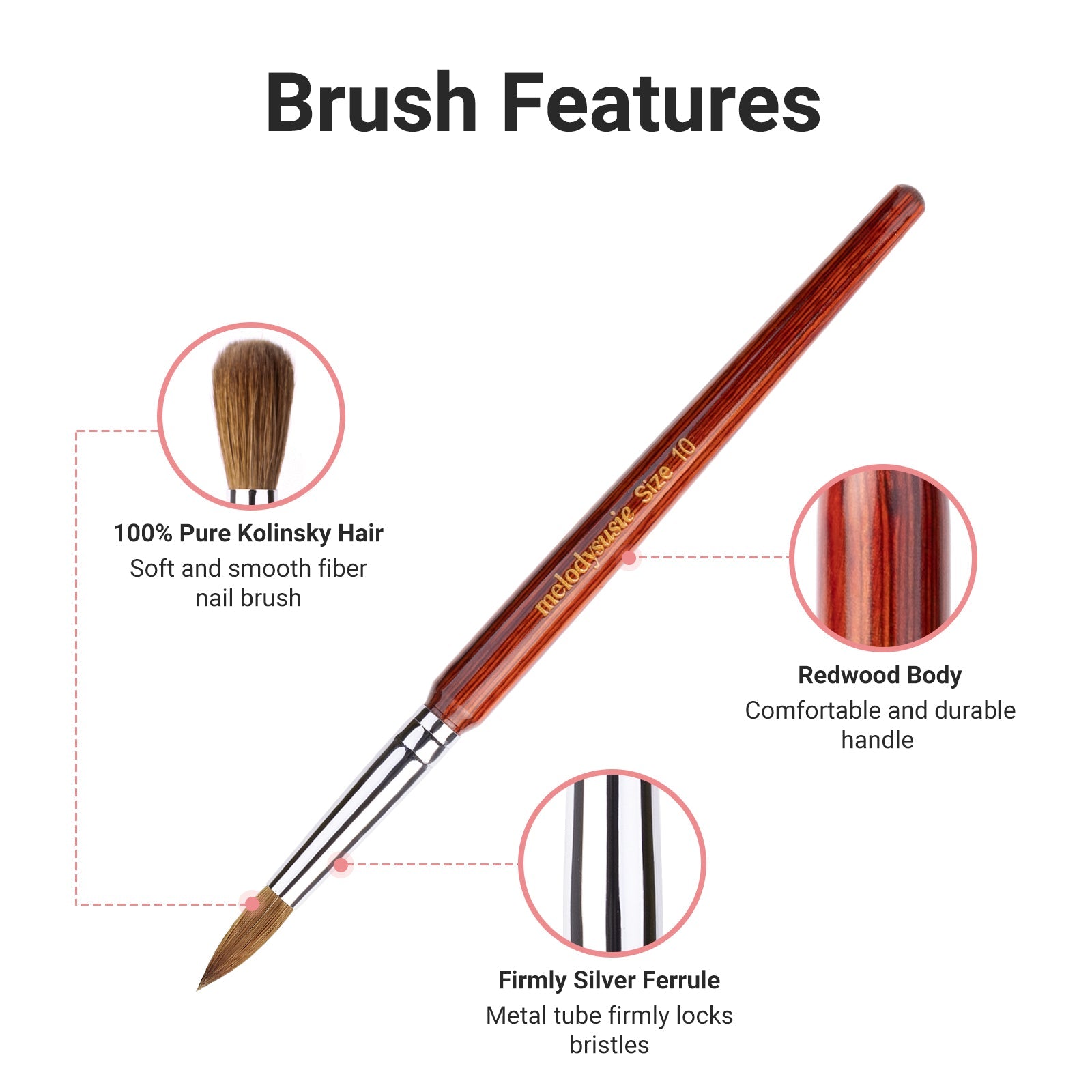 Kolinsky Acrylic Nail Brush