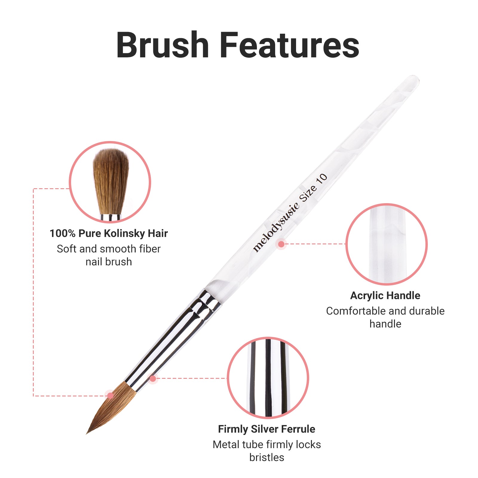 Kolinsky Acrylic Nail Brush