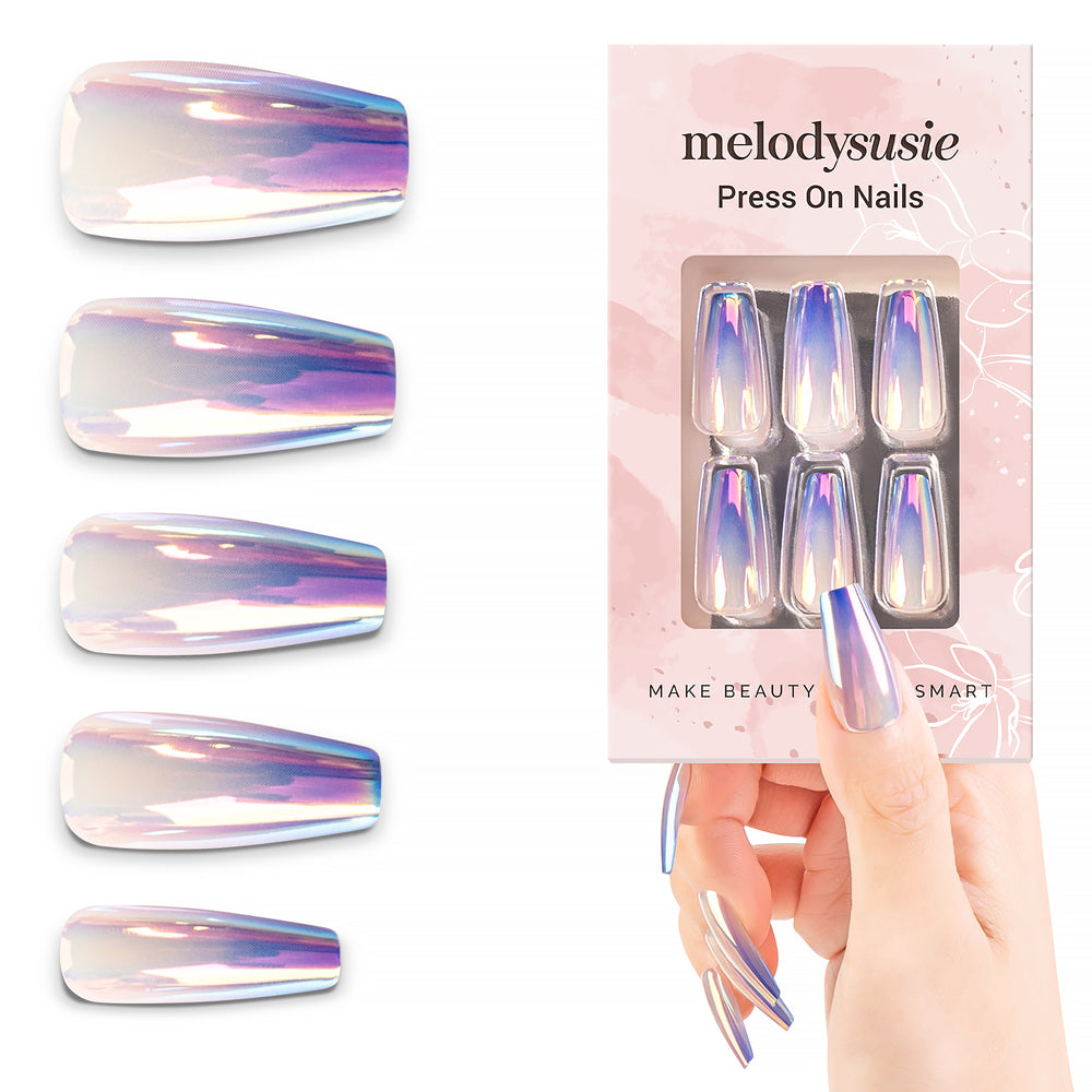 Shining Night glitter press on nails multi-dimensional finish for prom dancing under event lighting black gold navy dress pairing