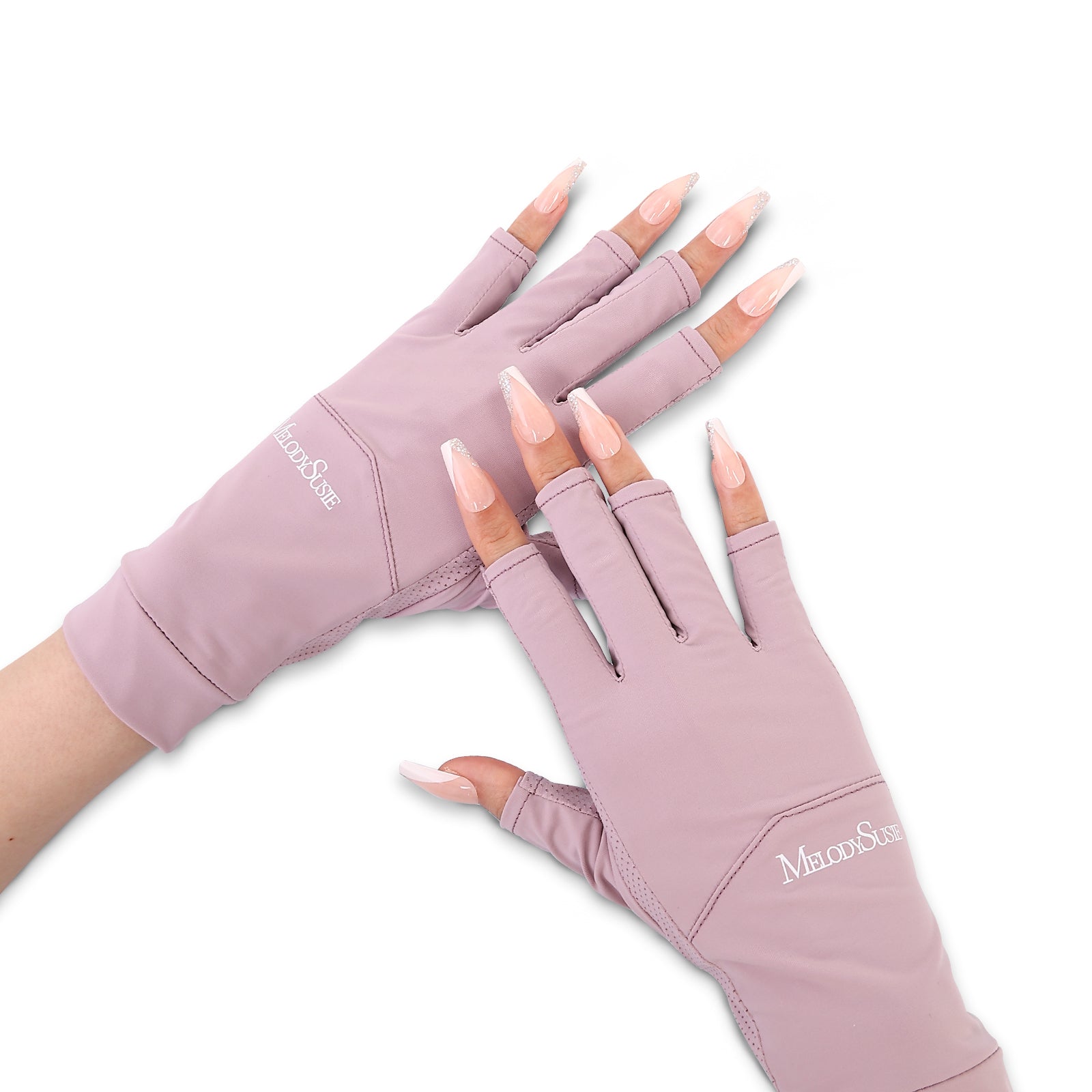 Premium UV Shield Manicure Gloves - Purple