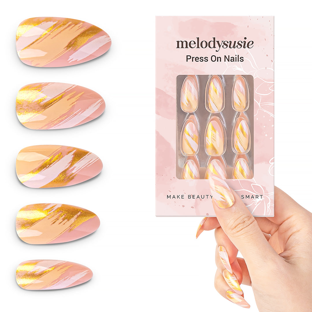 Golden Beach Acrylic Press On Nails Kits