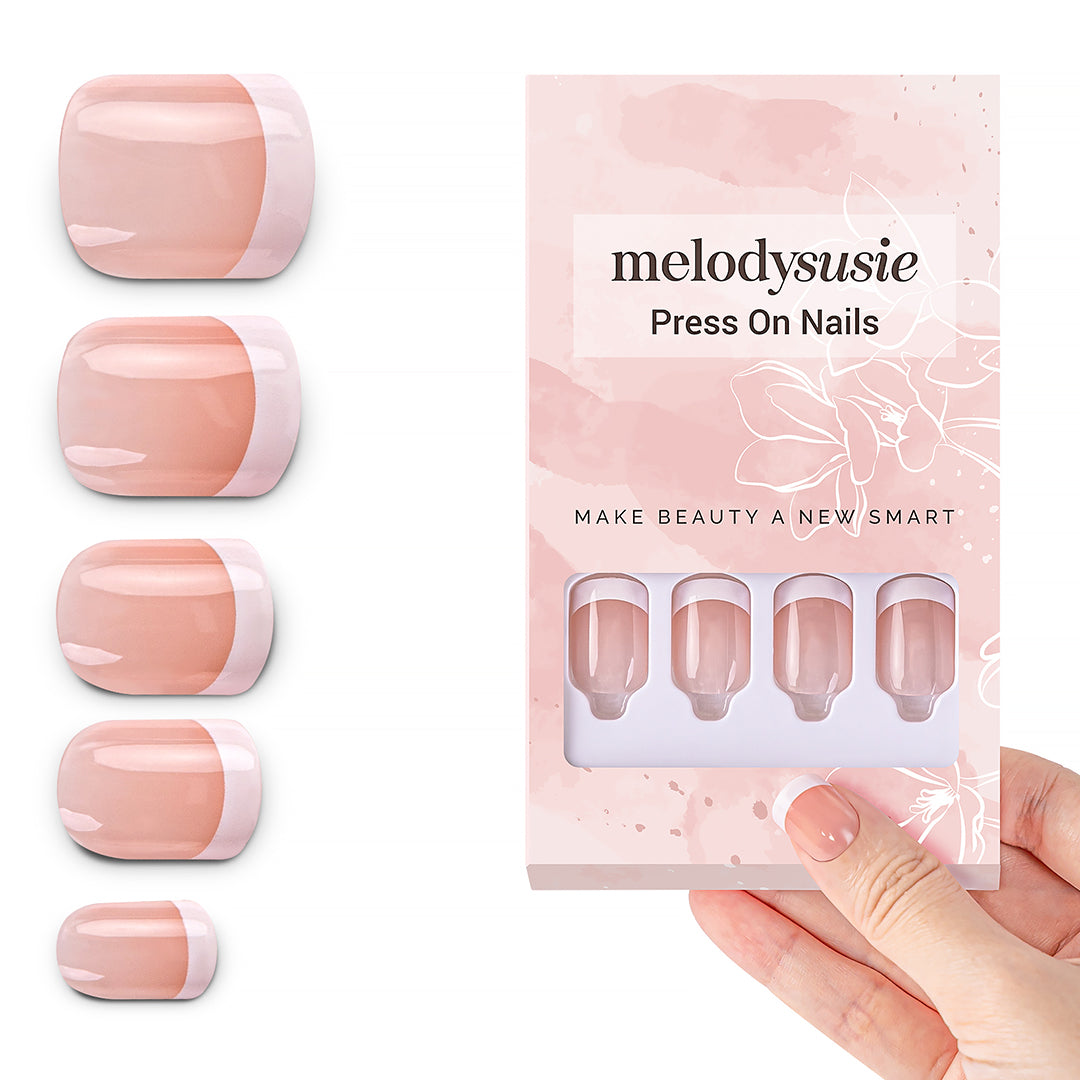 French Pudding Acrylic Press On Nails Kits