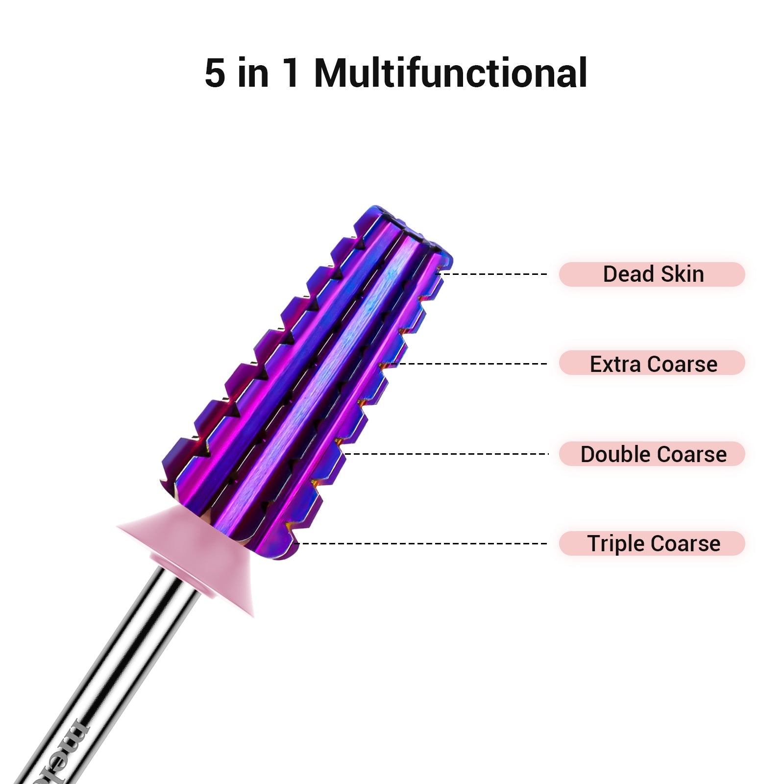 5 in 1 Straight Cut Tungsten Carbide Nail Drill Bits