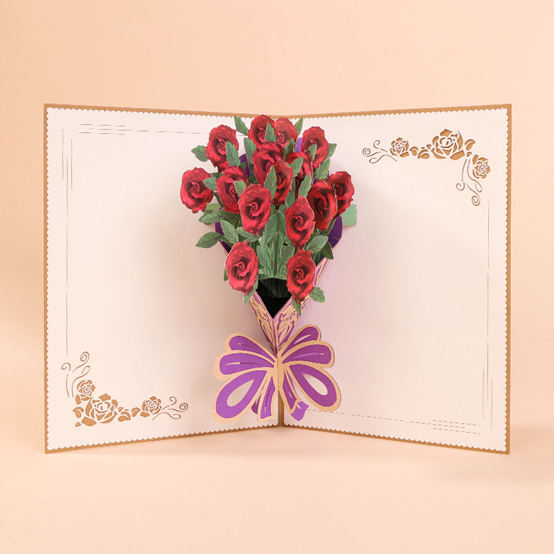 3D Greeting Cards-Rose