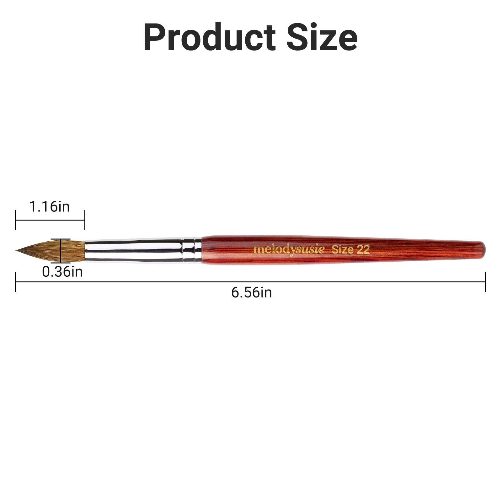 DCH 100% Pure Kolinsky Acrylic Brush — DCH Acrylic Blending System