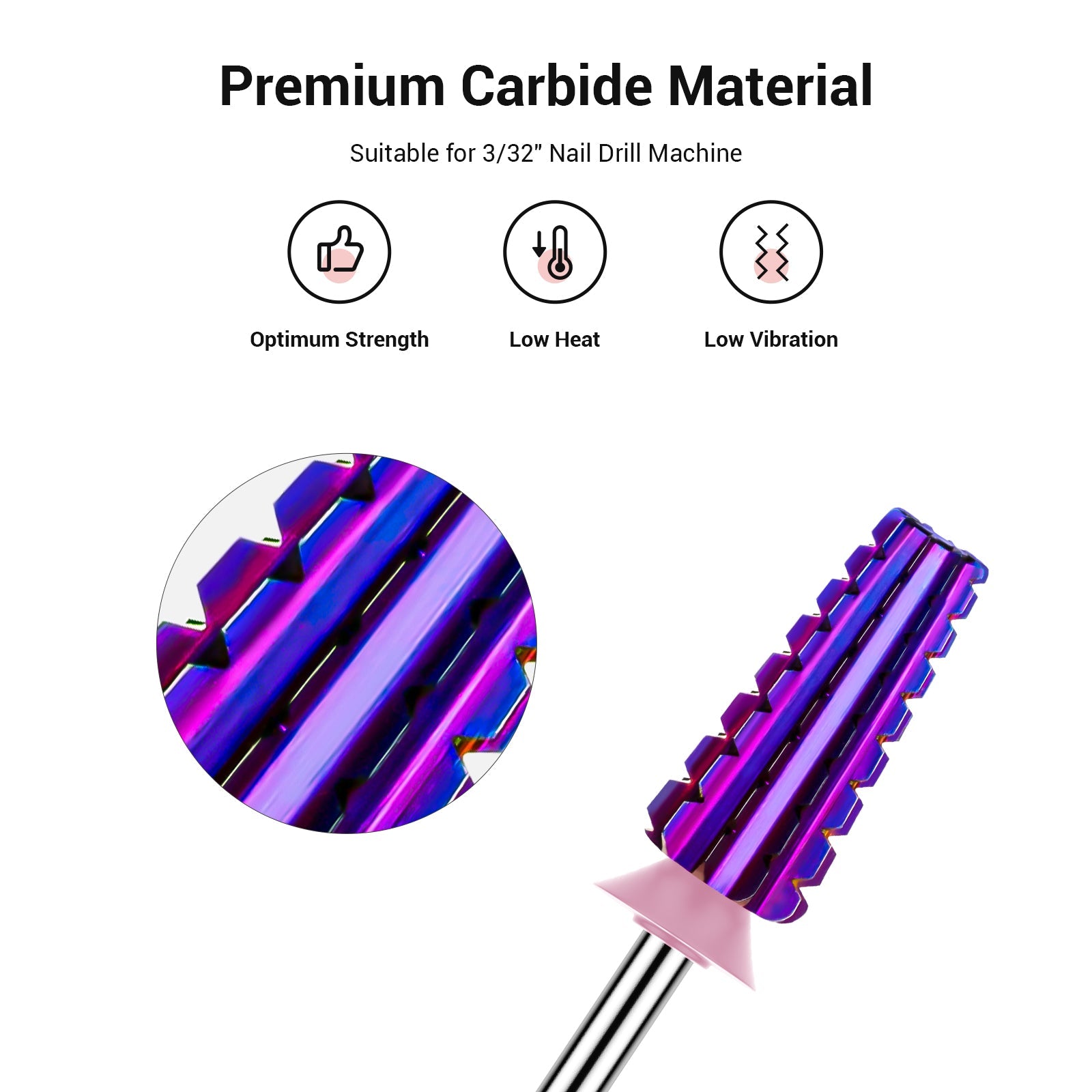 5 in 1 Straight Cut Tungsten Carbide Nail Drill Bits