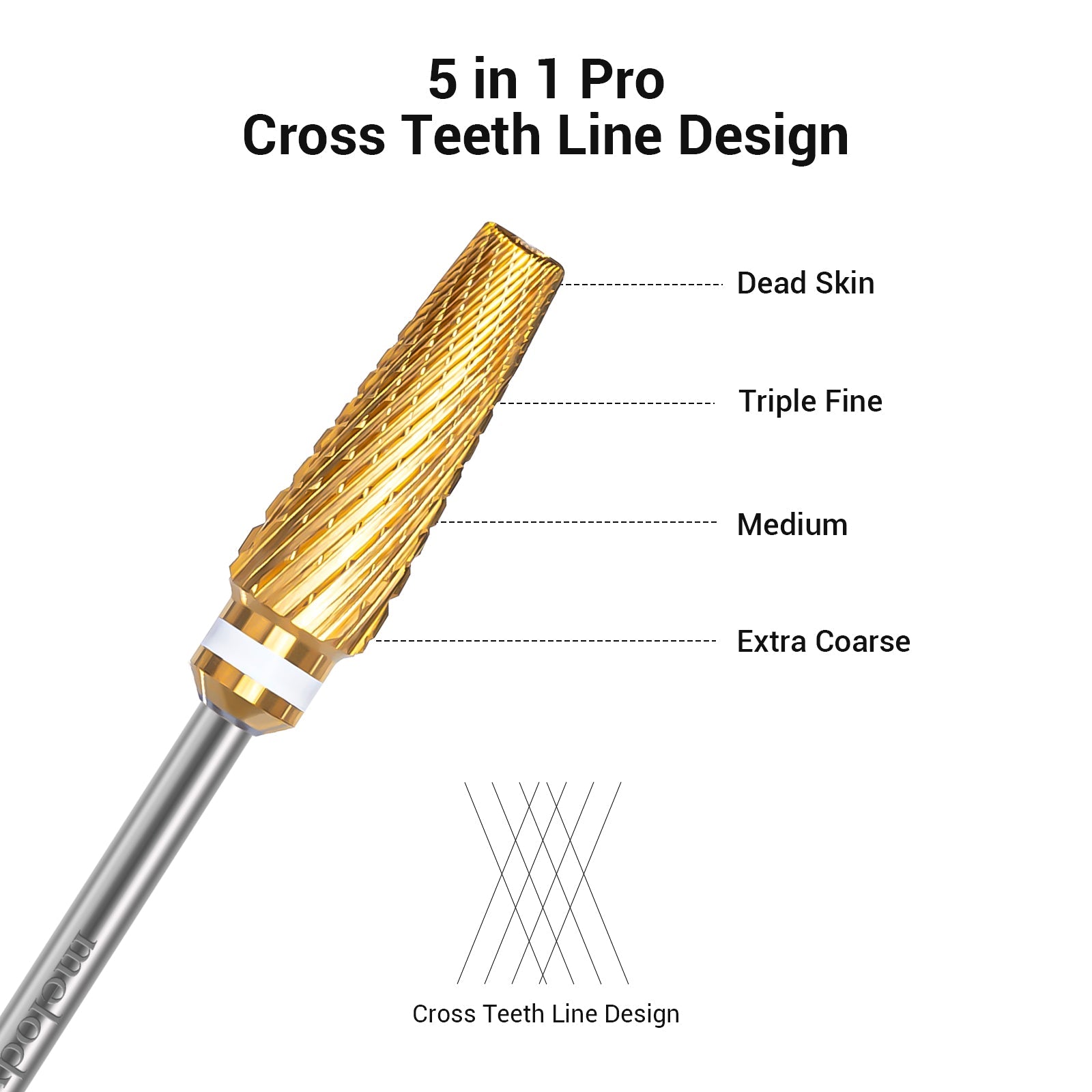 5 in 1 Pro Tungsten Carbide Nail Drill Bits