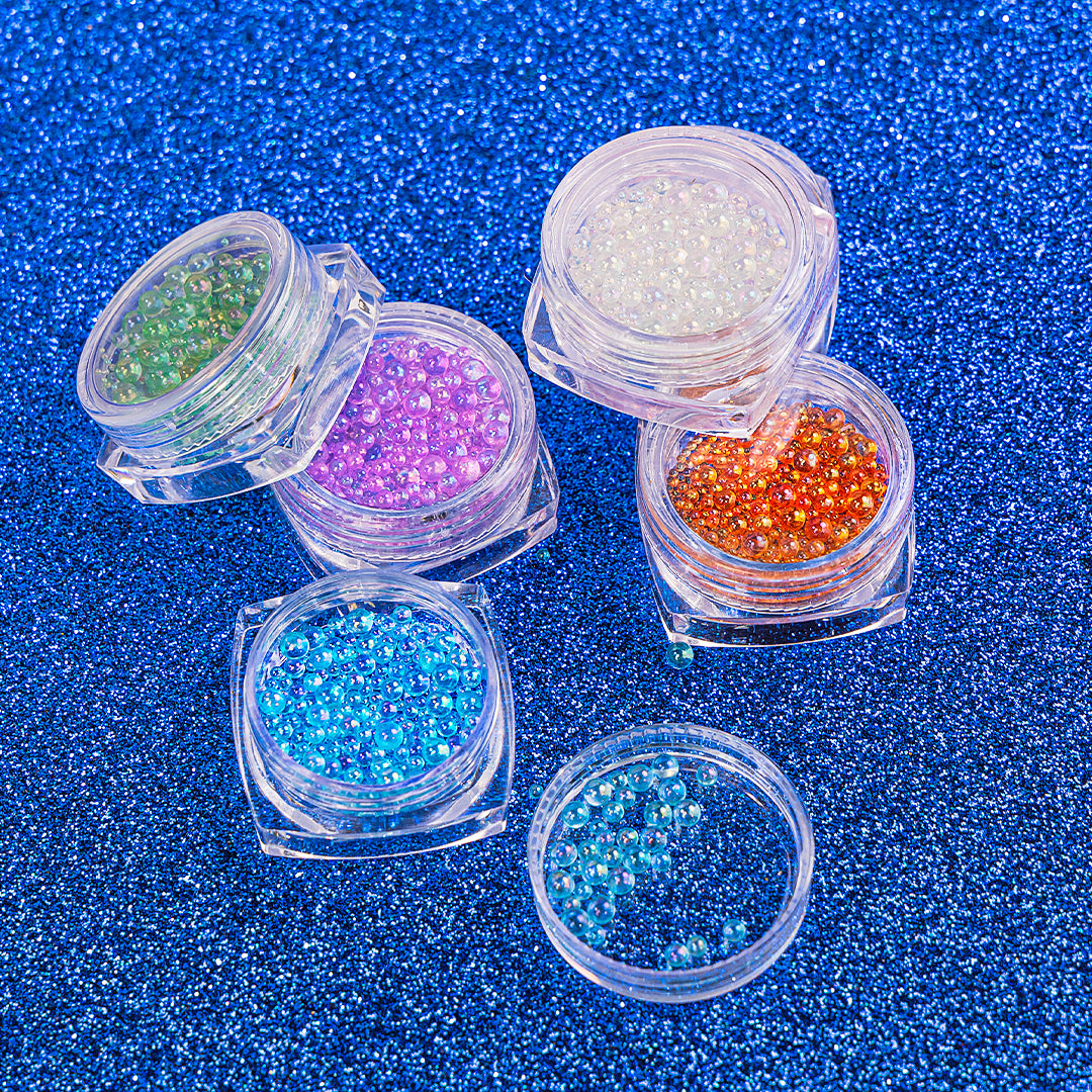 fcity.in - 48 In 1 Set Of 3d Nail Art Glitter Bottle Sequins Rhinestones  Beads /